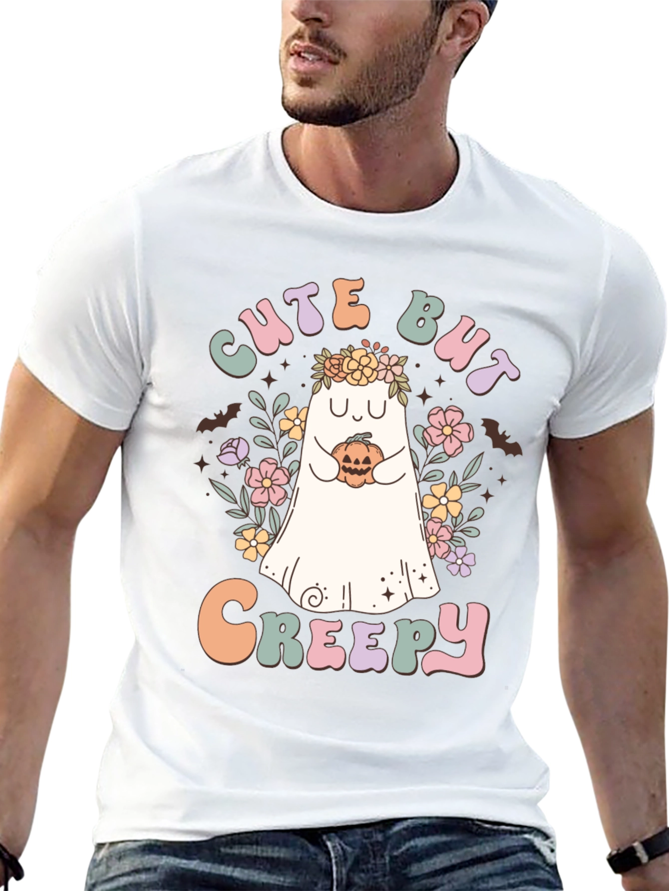 Cute But Creepy Halloween Ghost T-Shirt