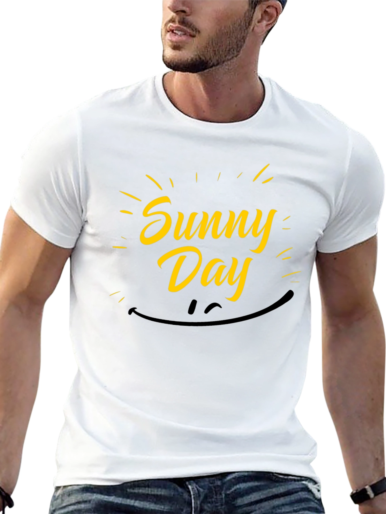 Sunny Day Graphic Black T-Shirt