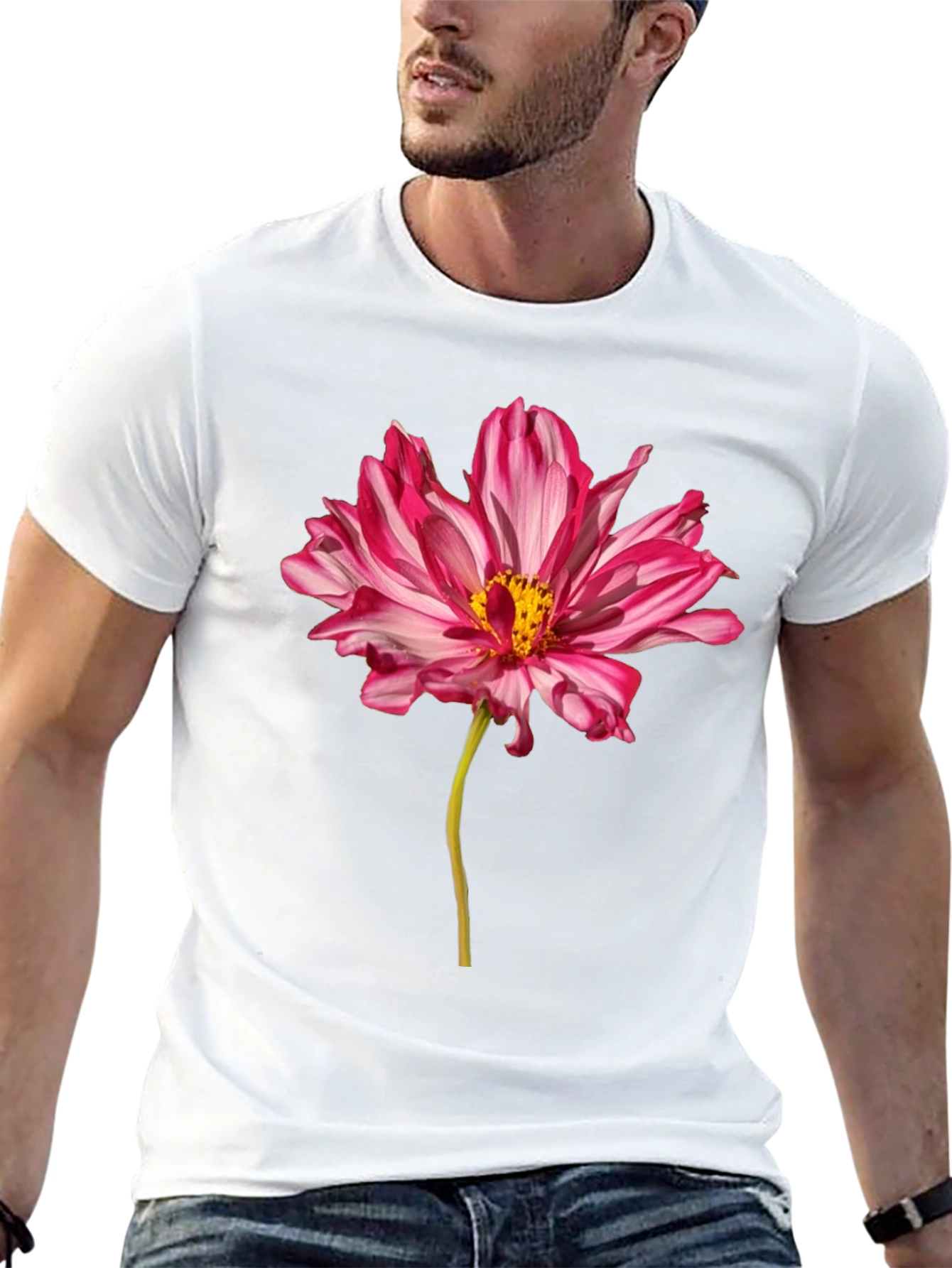 Floral T-Shirt - Pink Flower Graphic Tee