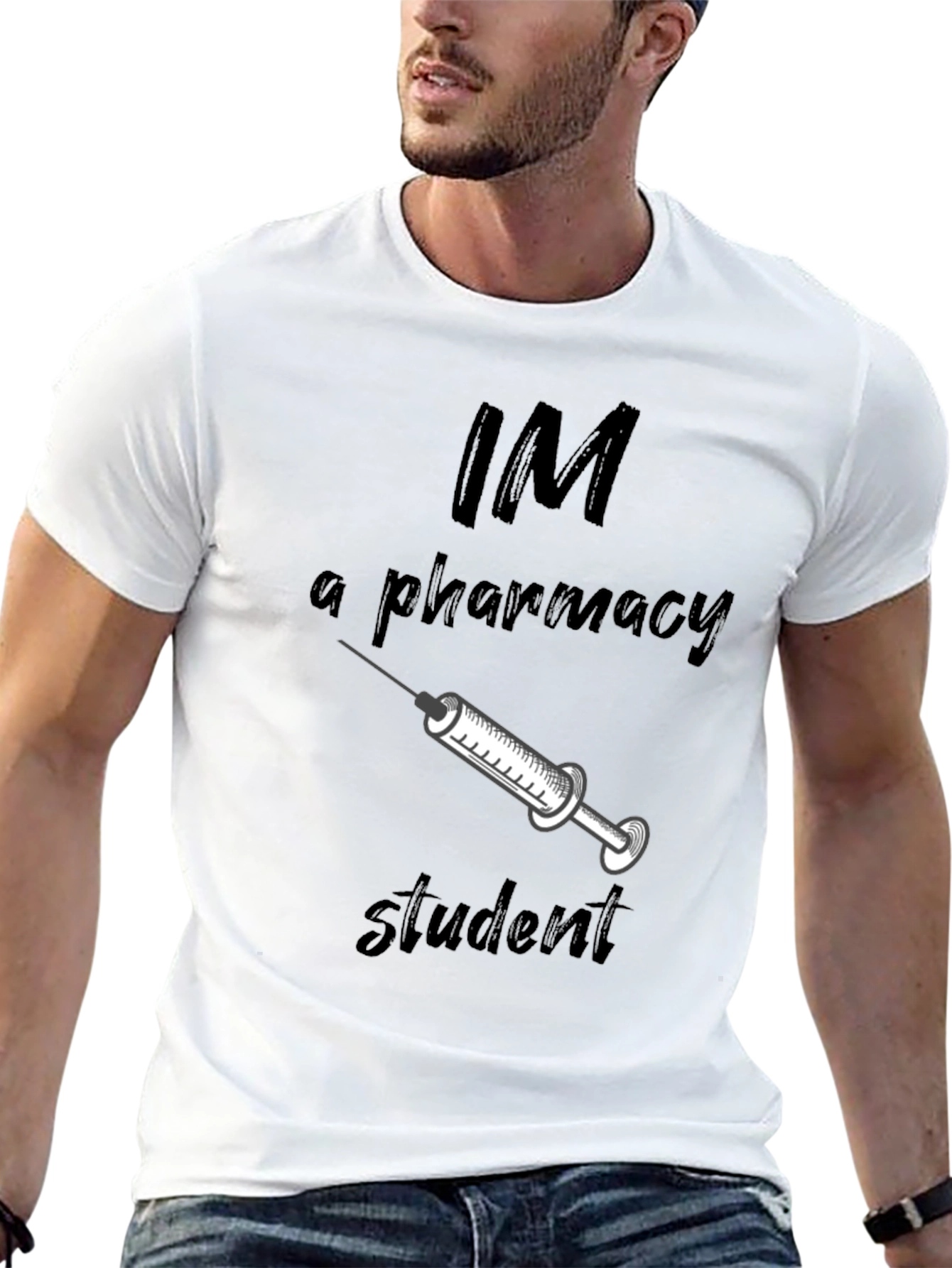 Pharmacy Student T-Shirt - Black Cotton Blend