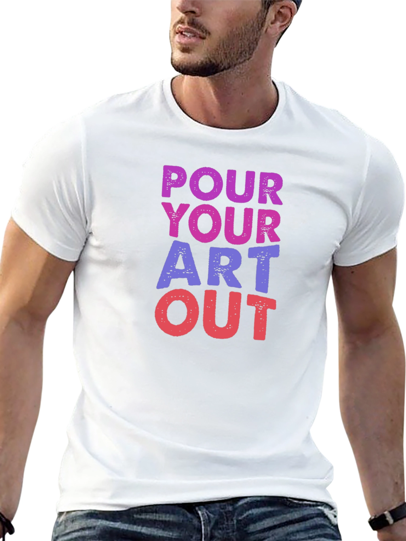 Pour Your Art Out Graphic Tee - Artsy T-Shirt