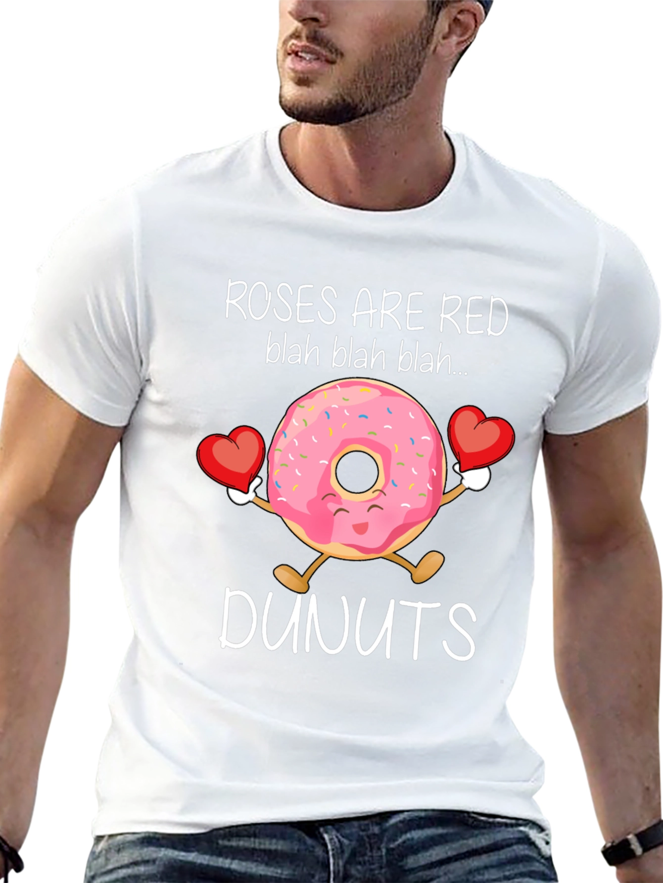 Roses Are Red Dunuts T-Shirt Valentines Day Gift