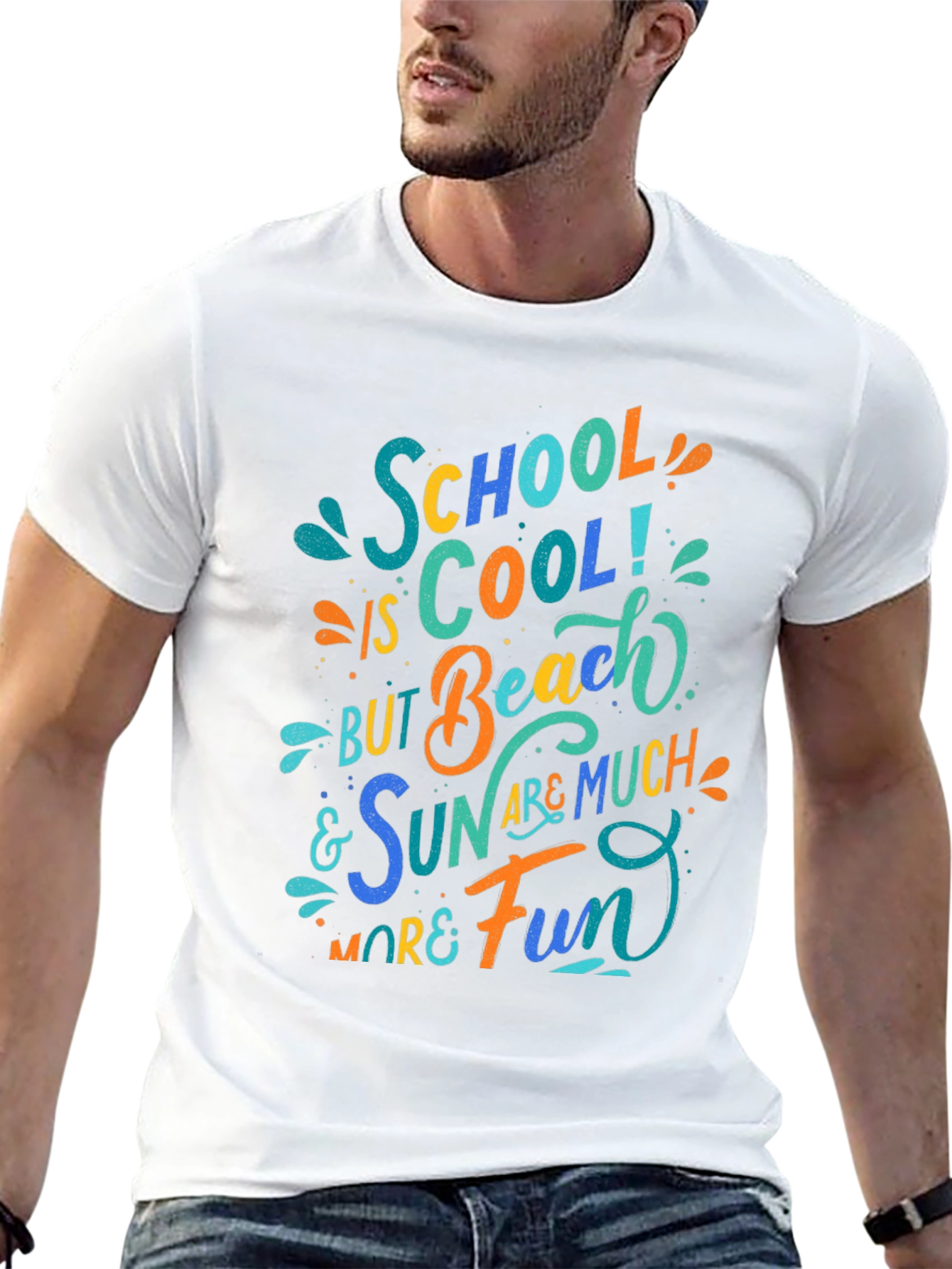 School is Cool Beach and Sun are Fun T-Shirt