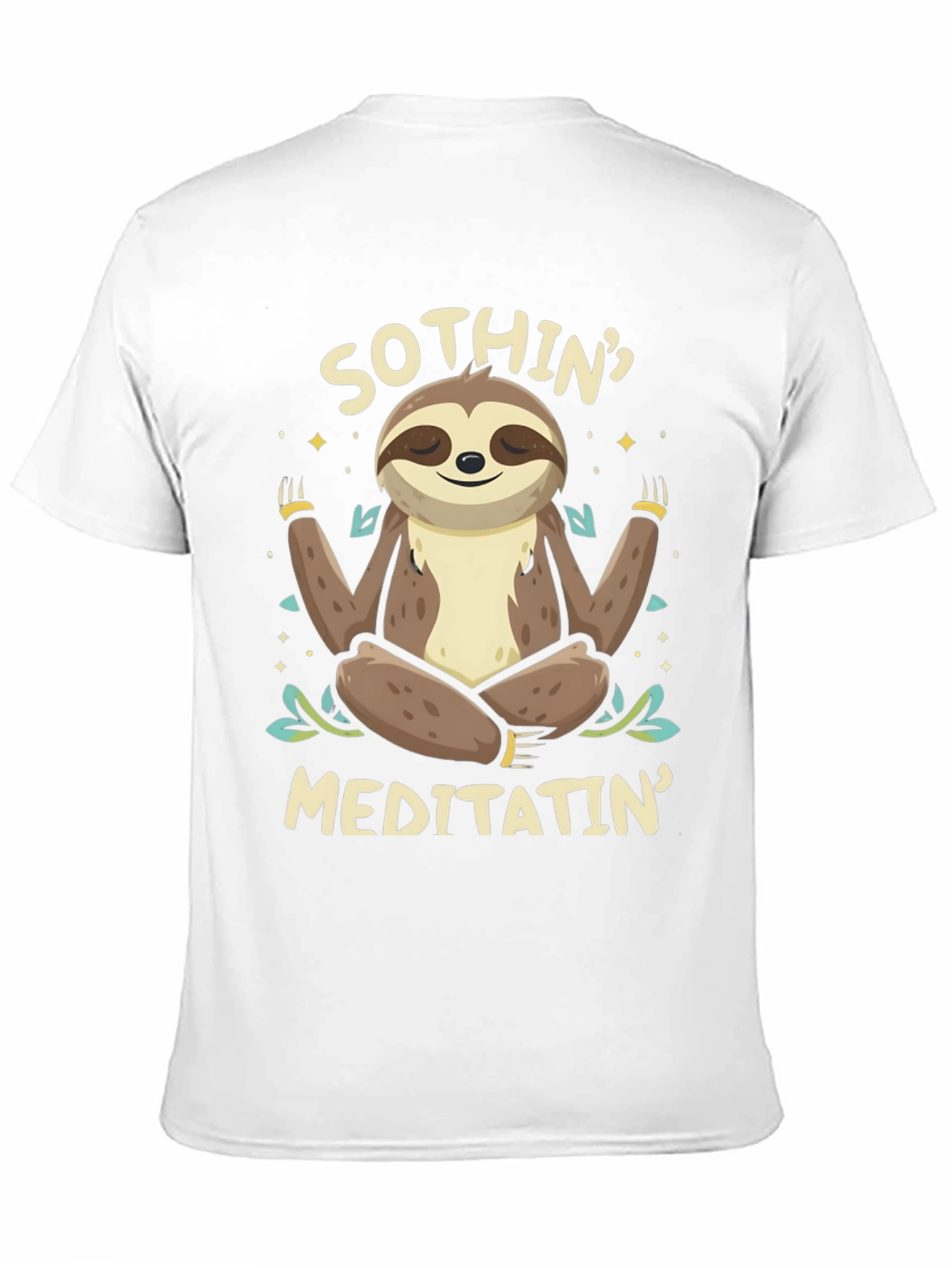 Mens Sothin Meditatin Sloth Graphic T-Shirt