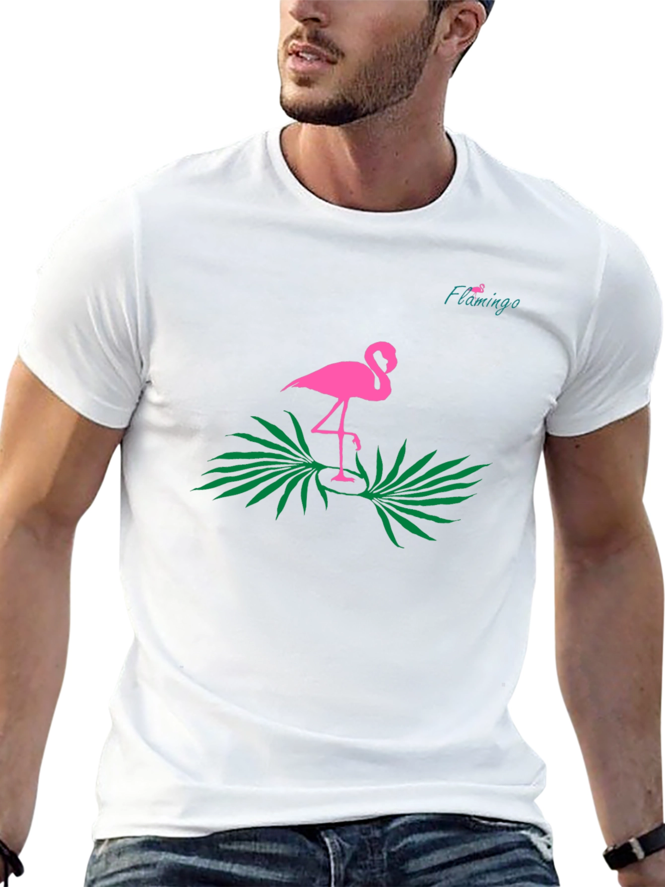 Flamingo Graphic Tee - Tropical Style