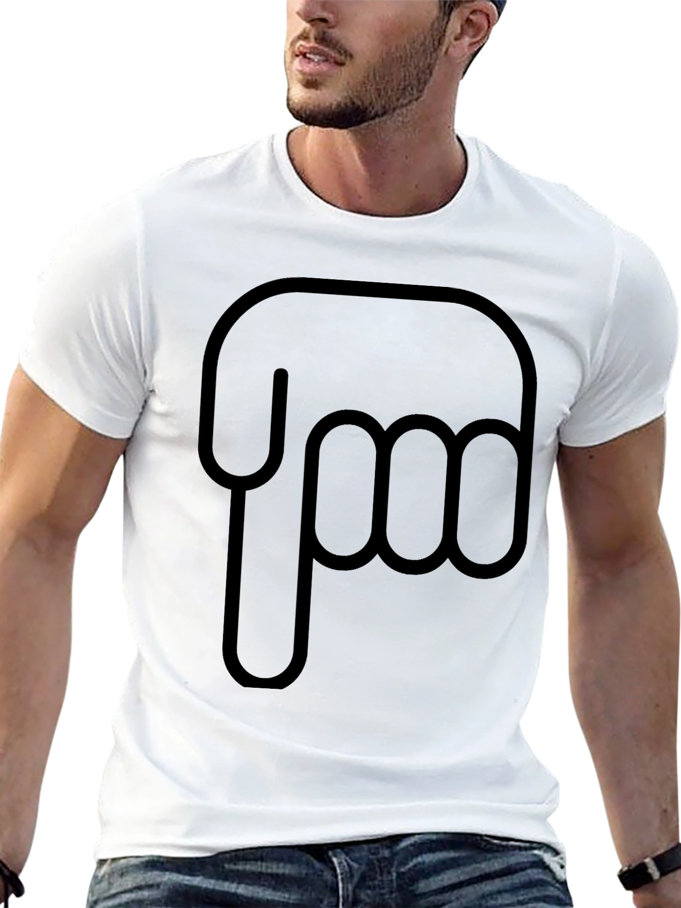 Pointing Finger Graphic Black T-Shirt