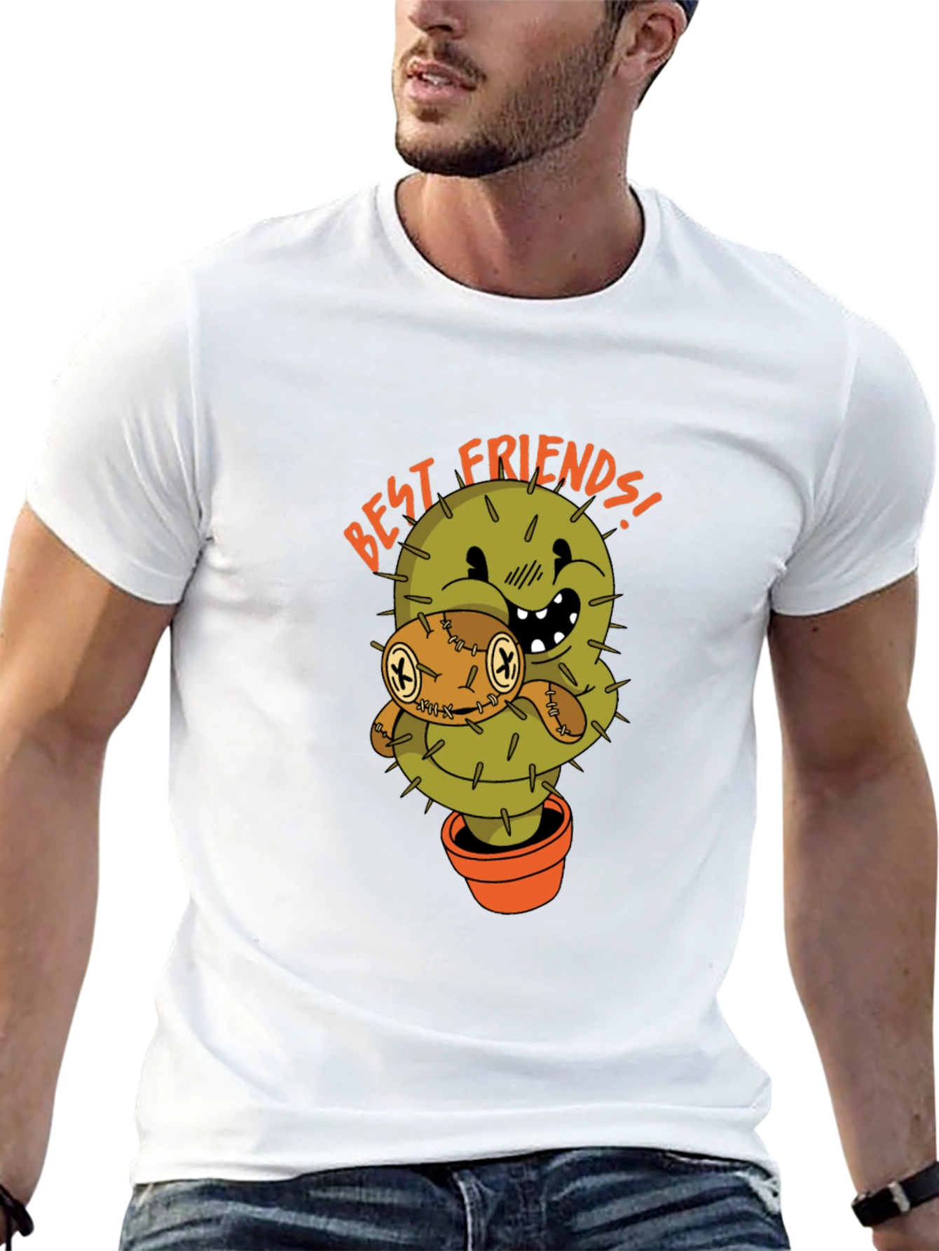 Cactus Best Friends Graphic Tee - Unisex Black T-Shirt
