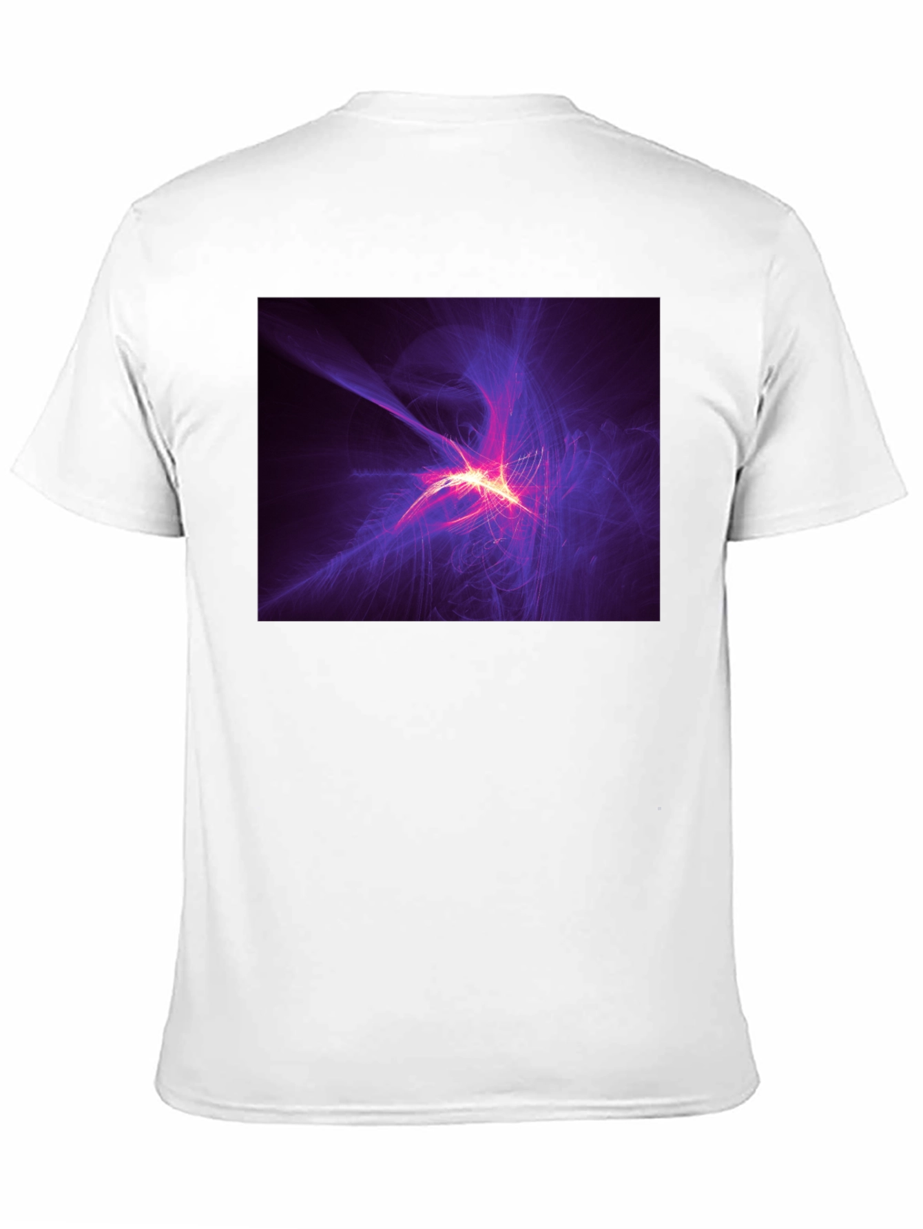 Abstract Light Burst Graphic Black T-Shirt