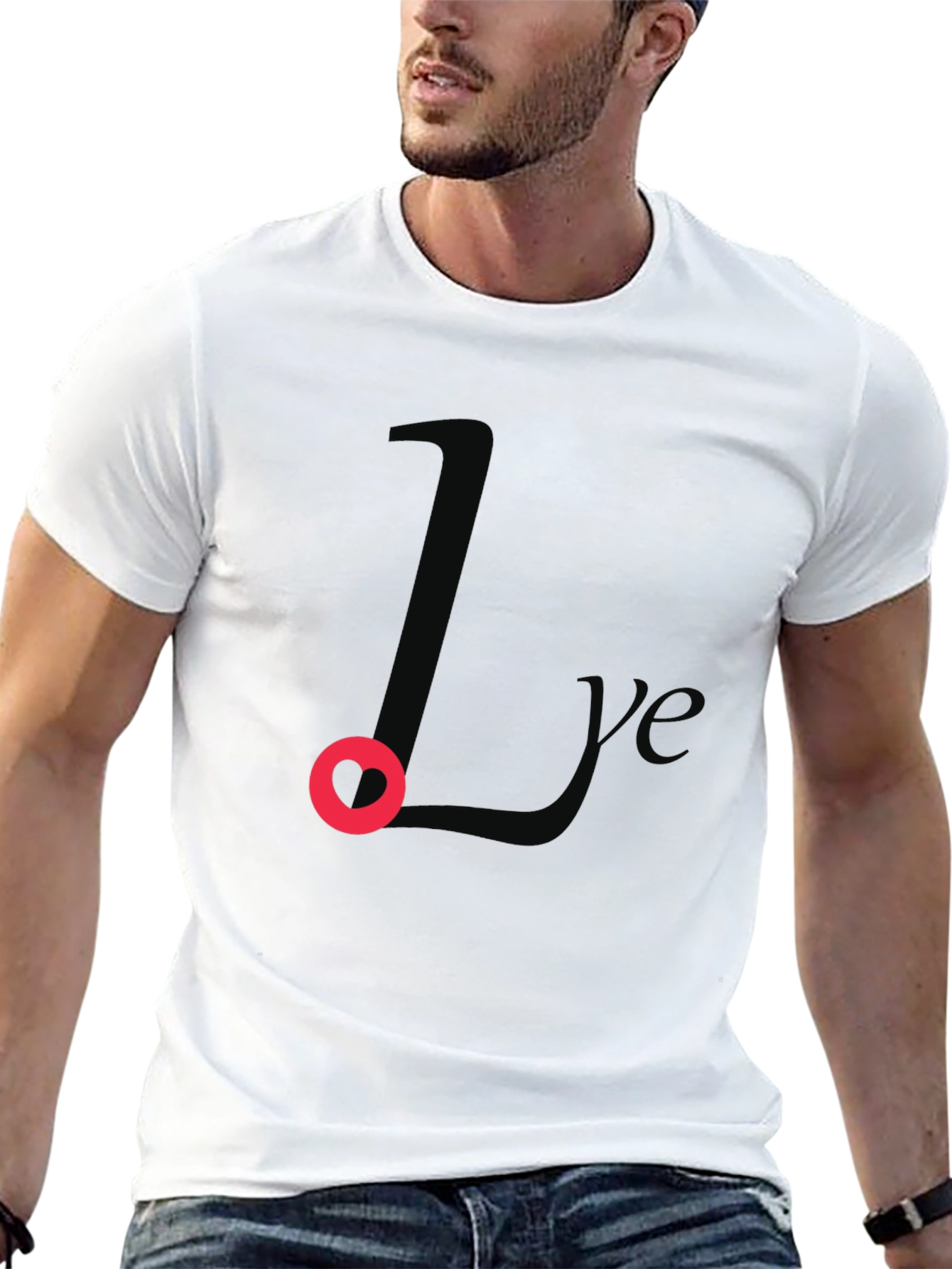 Stylish Black Love L Graphic Tee - Mens Fashion