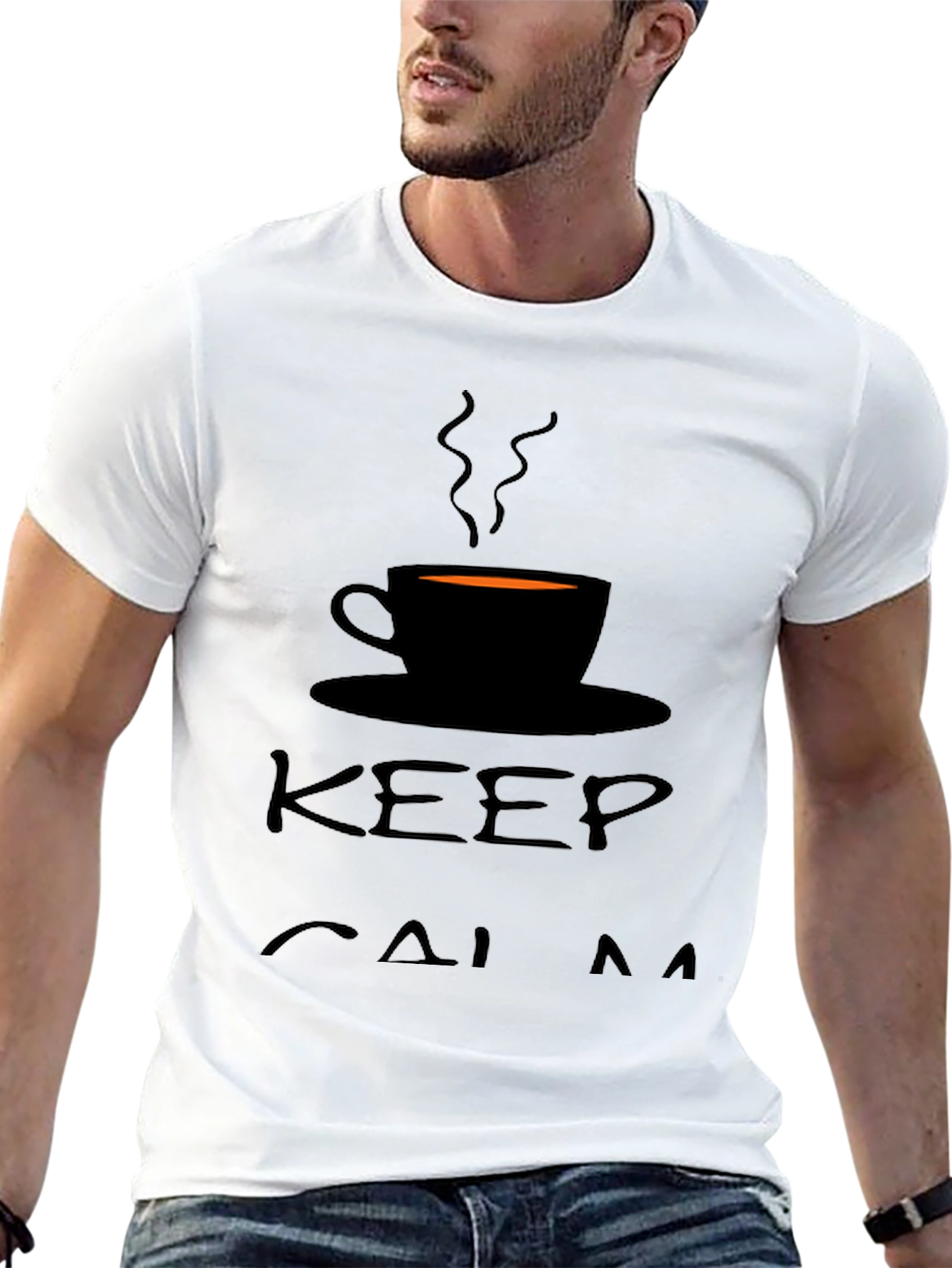 Keep Calm and Drink Coffee Black T-Shirt