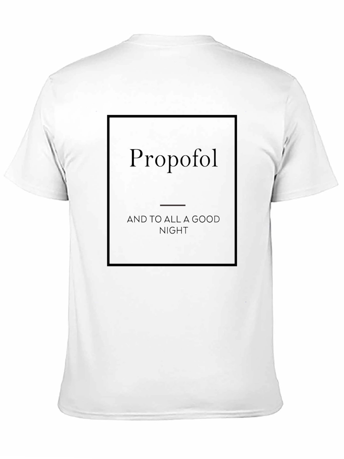 Propofol Good Night Black T-Shirt