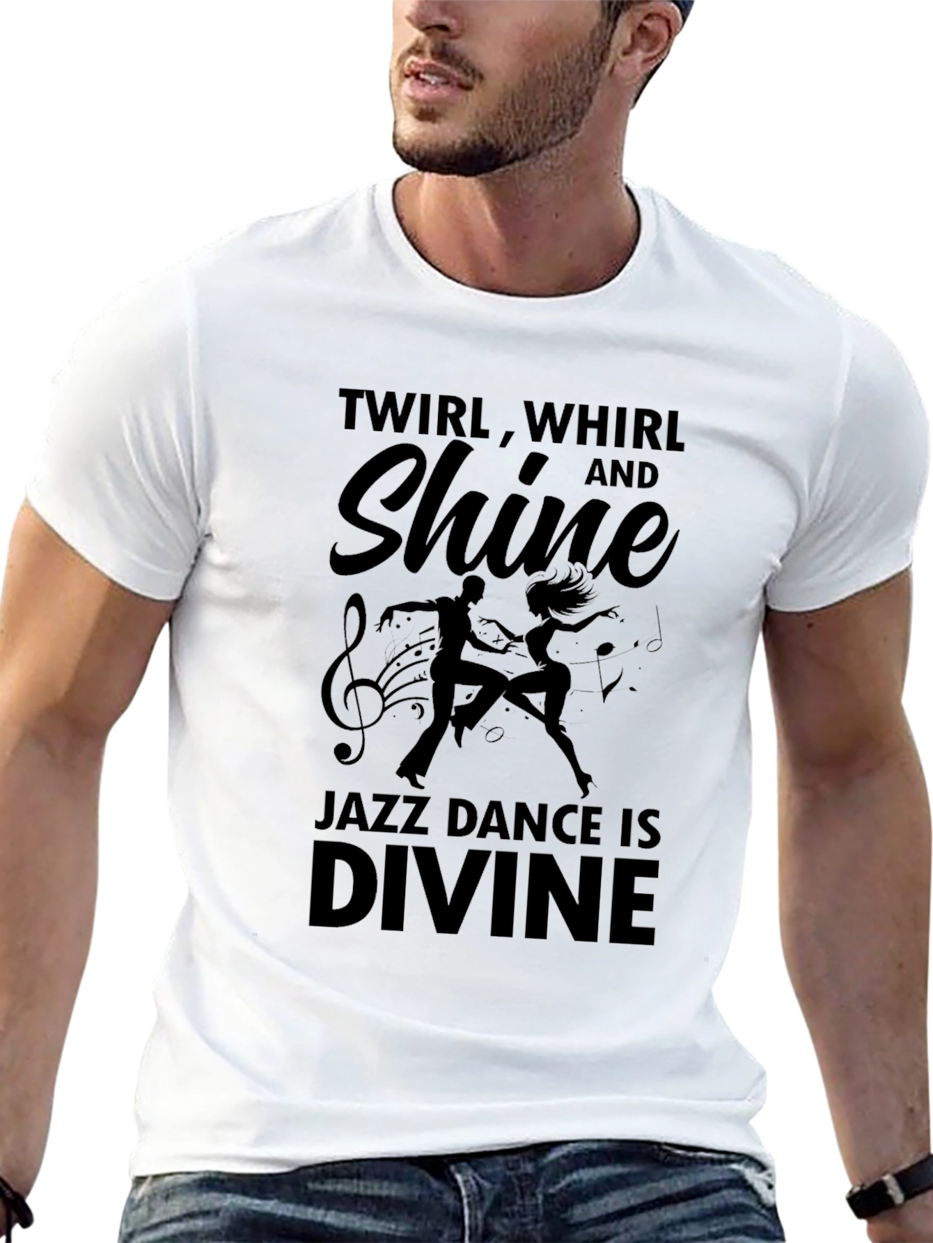 Jazz Dance Is Divine Black Graphic T-Shirt