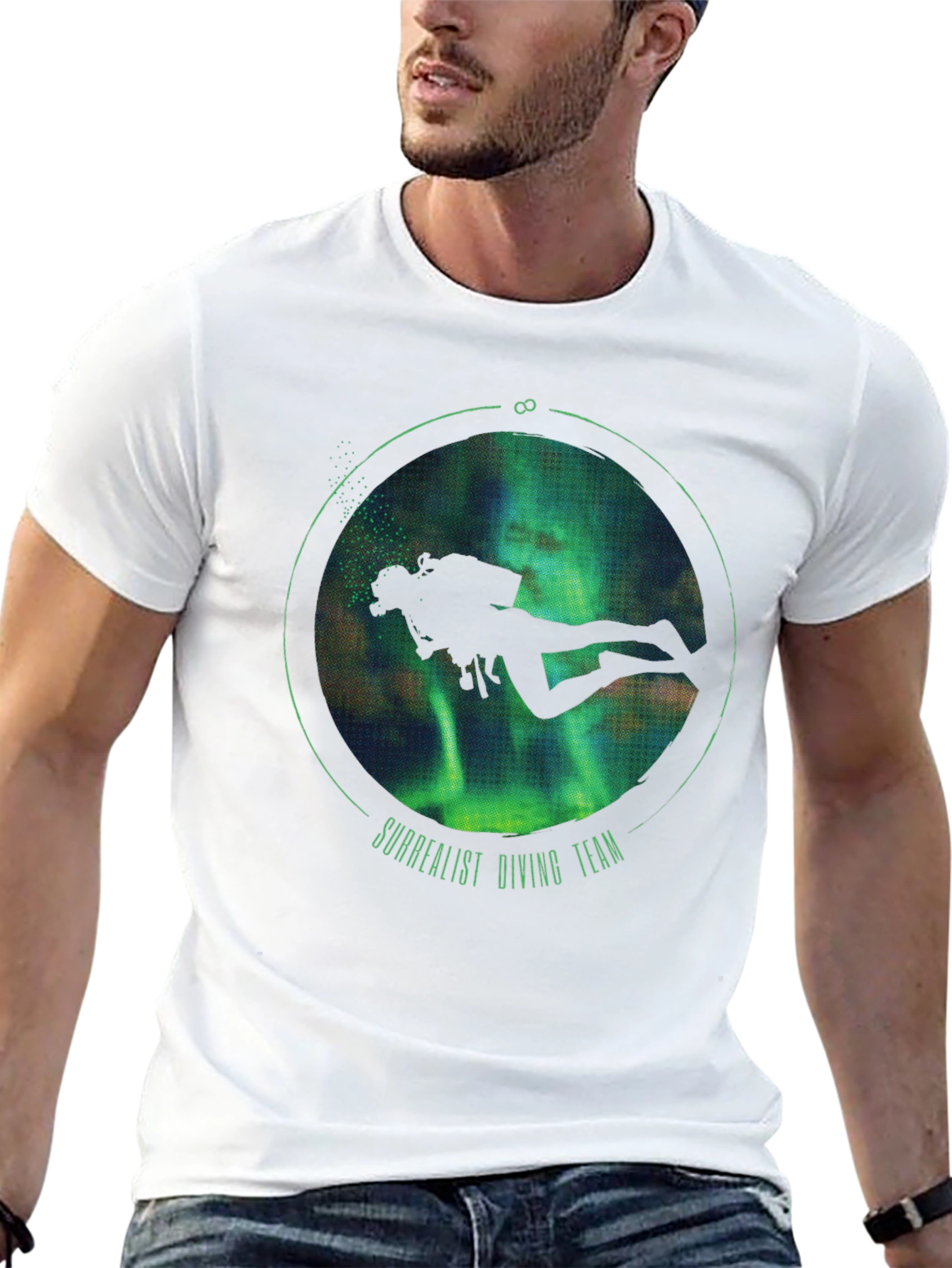 Surrealist Diving Team Black T-Shirt