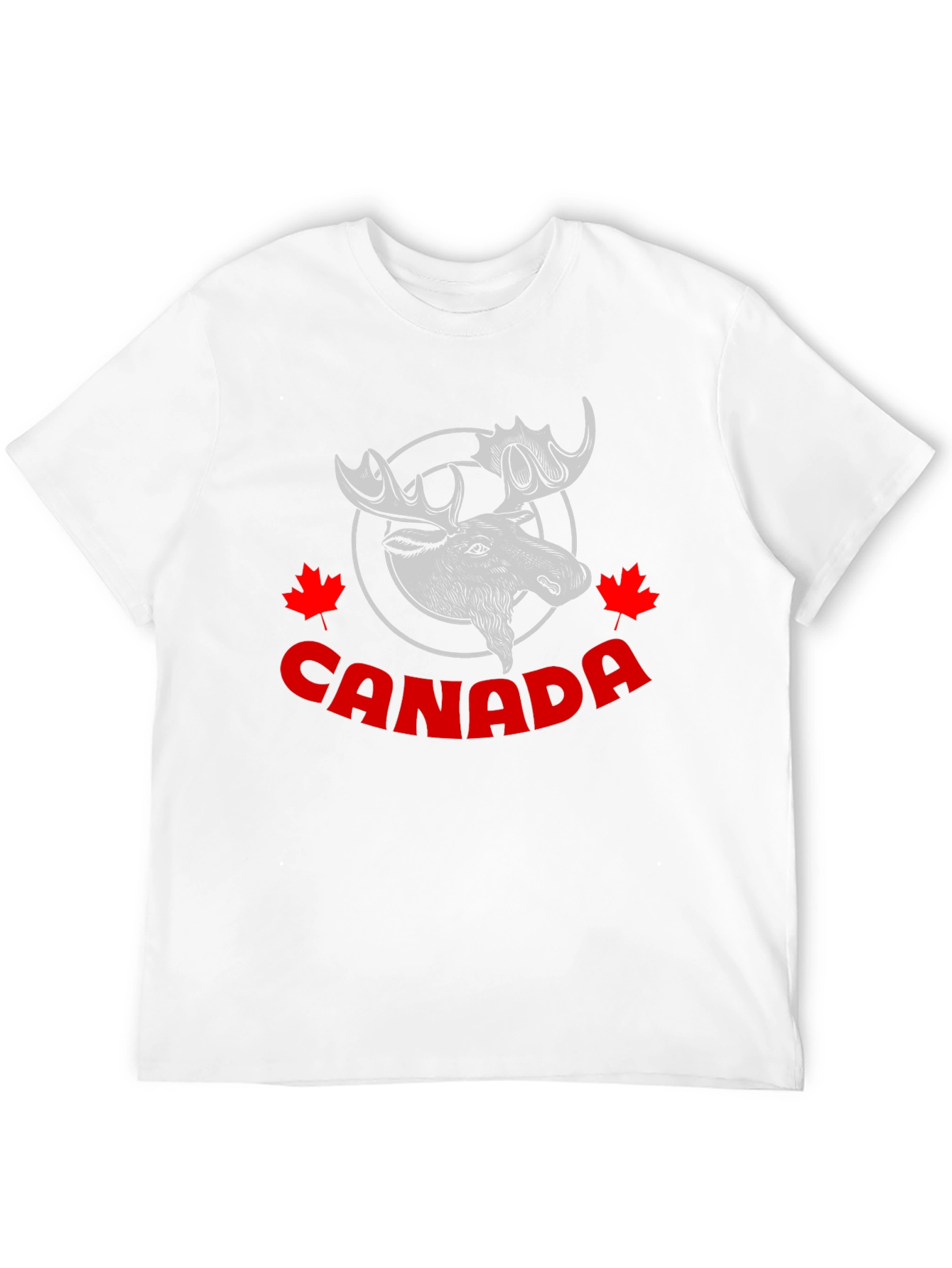 Canada Moose Graphic Tee - Black Cotton T-Shirt