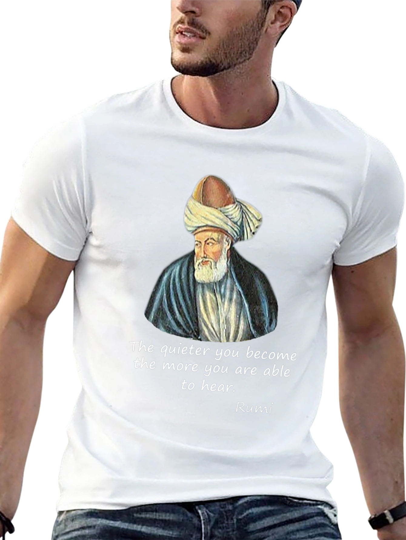Rumi Quote Graphic T-Shirt - Unisex Black Tee