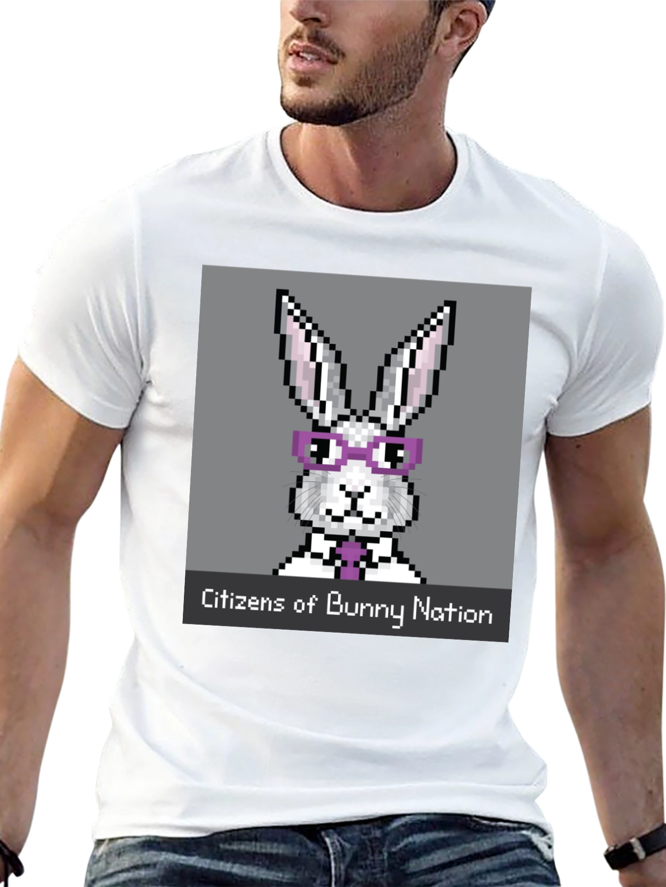 Citizens of Bunny Nation Pixel Art T-Shirt