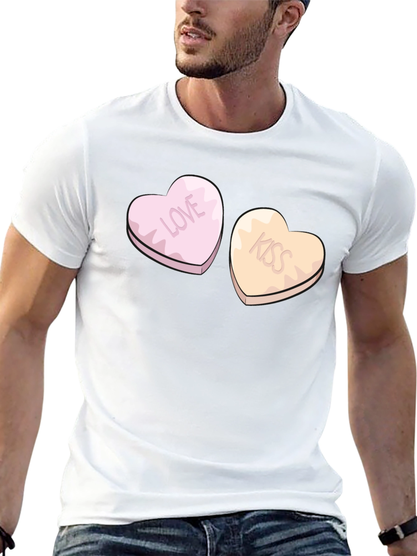 Love & Kiss Heart Candy Graphic Tee