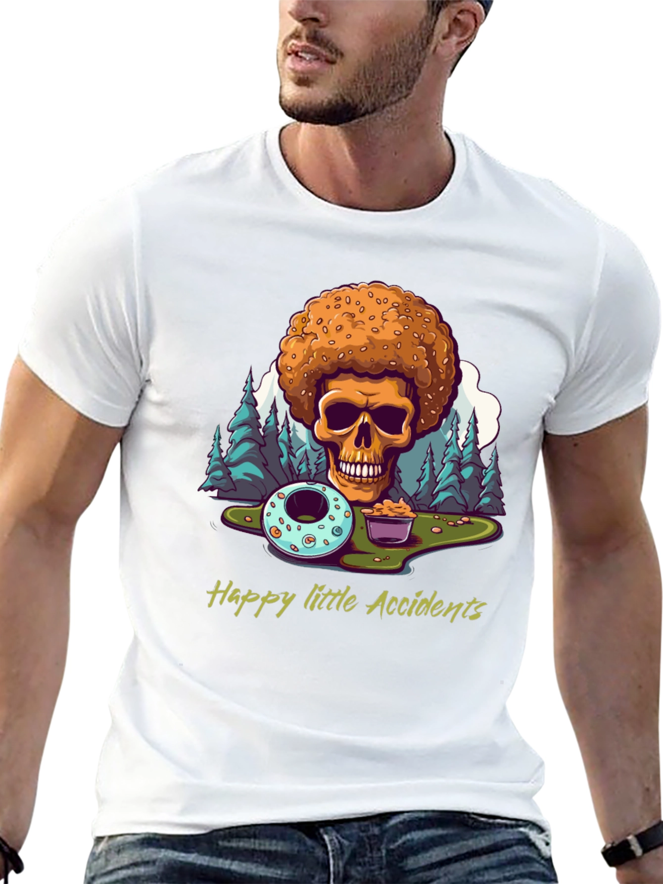 Happy Accidents T-Shirt: Donut Skull