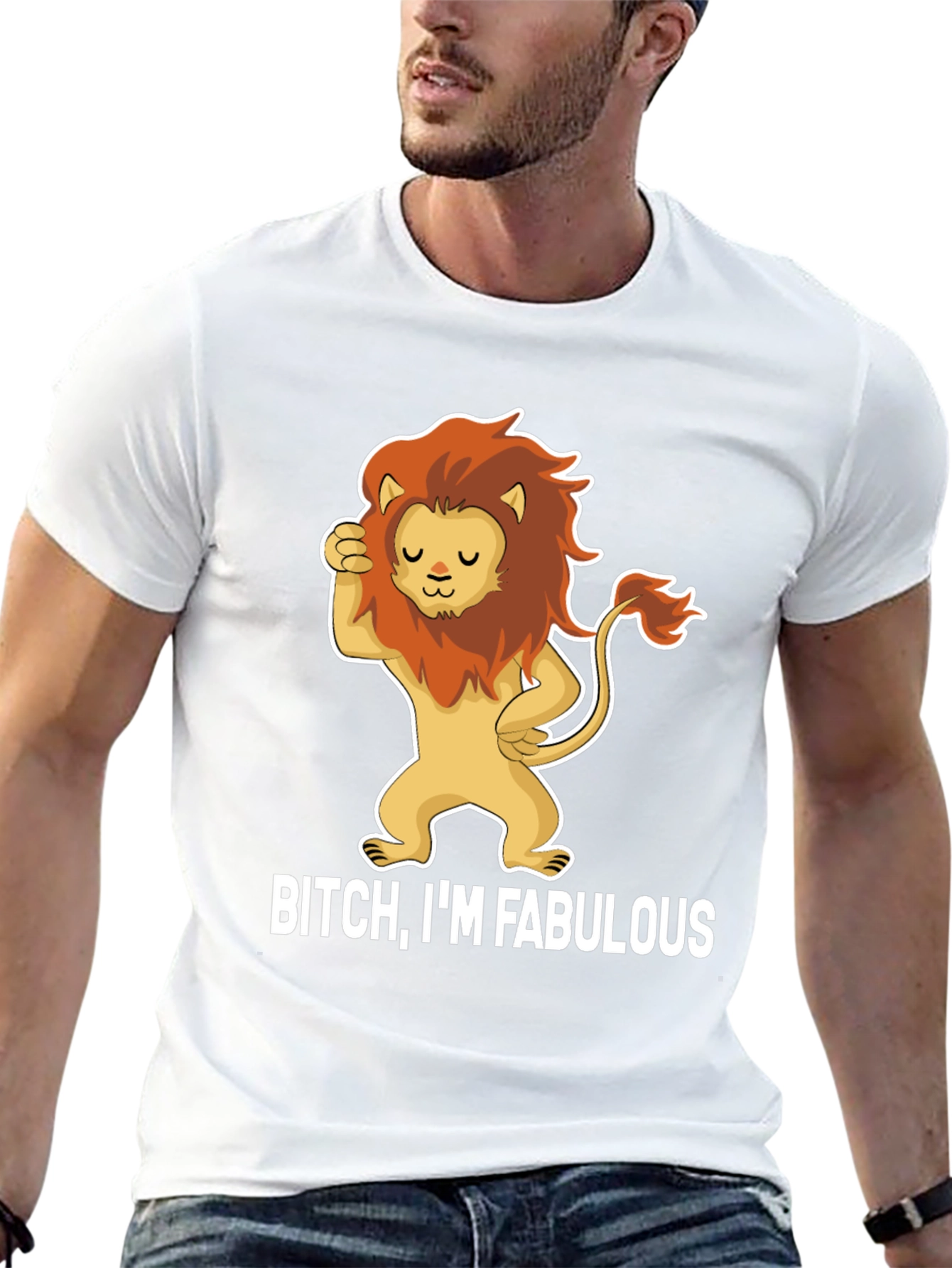 Fabulous Lion Graphic T-Shirt