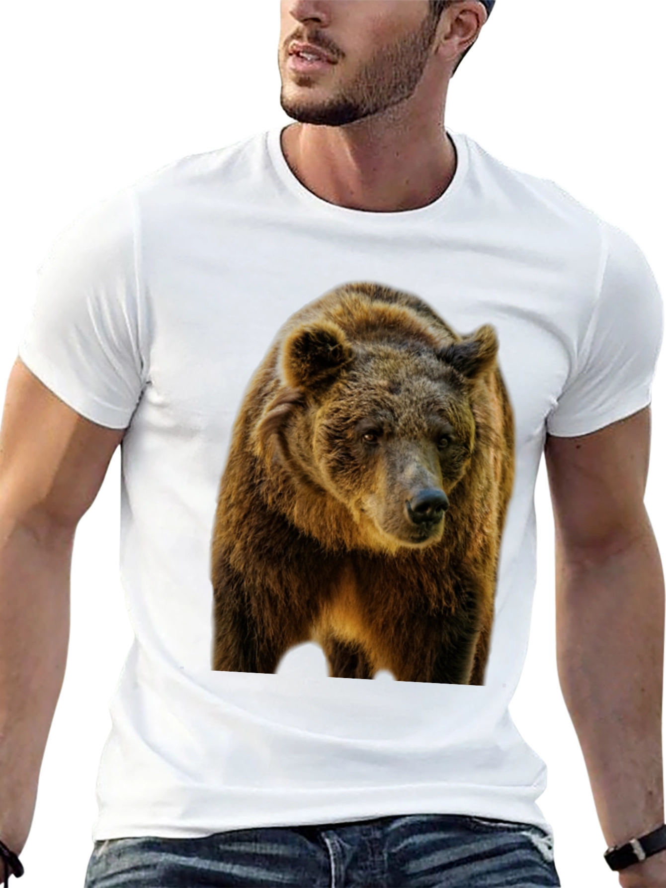 Grizzly Bear Graphic Black T-Shirt