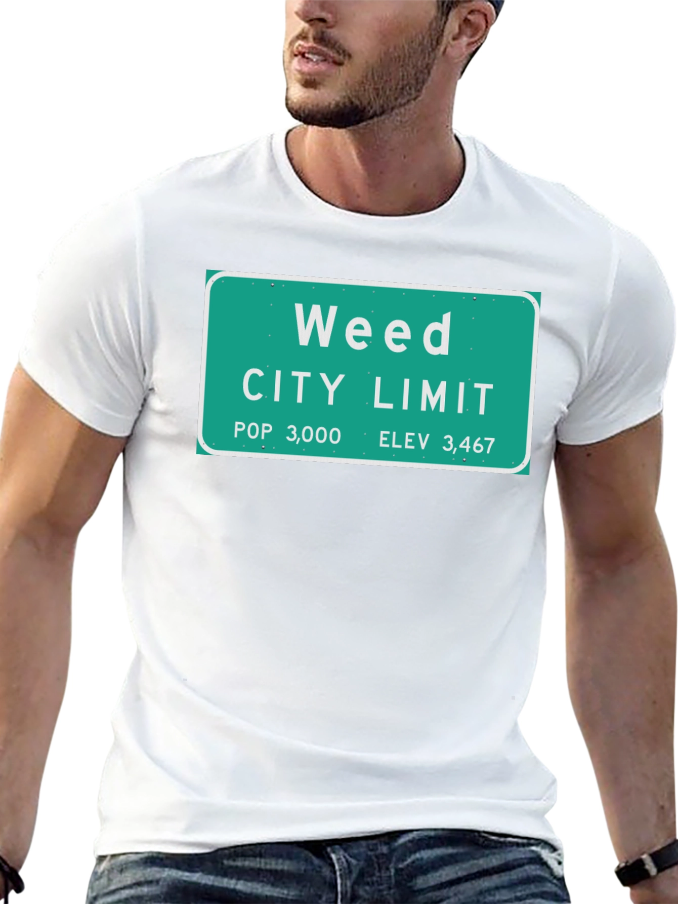 Weed City Limit T-Shirt - Novelty Graphic Tee