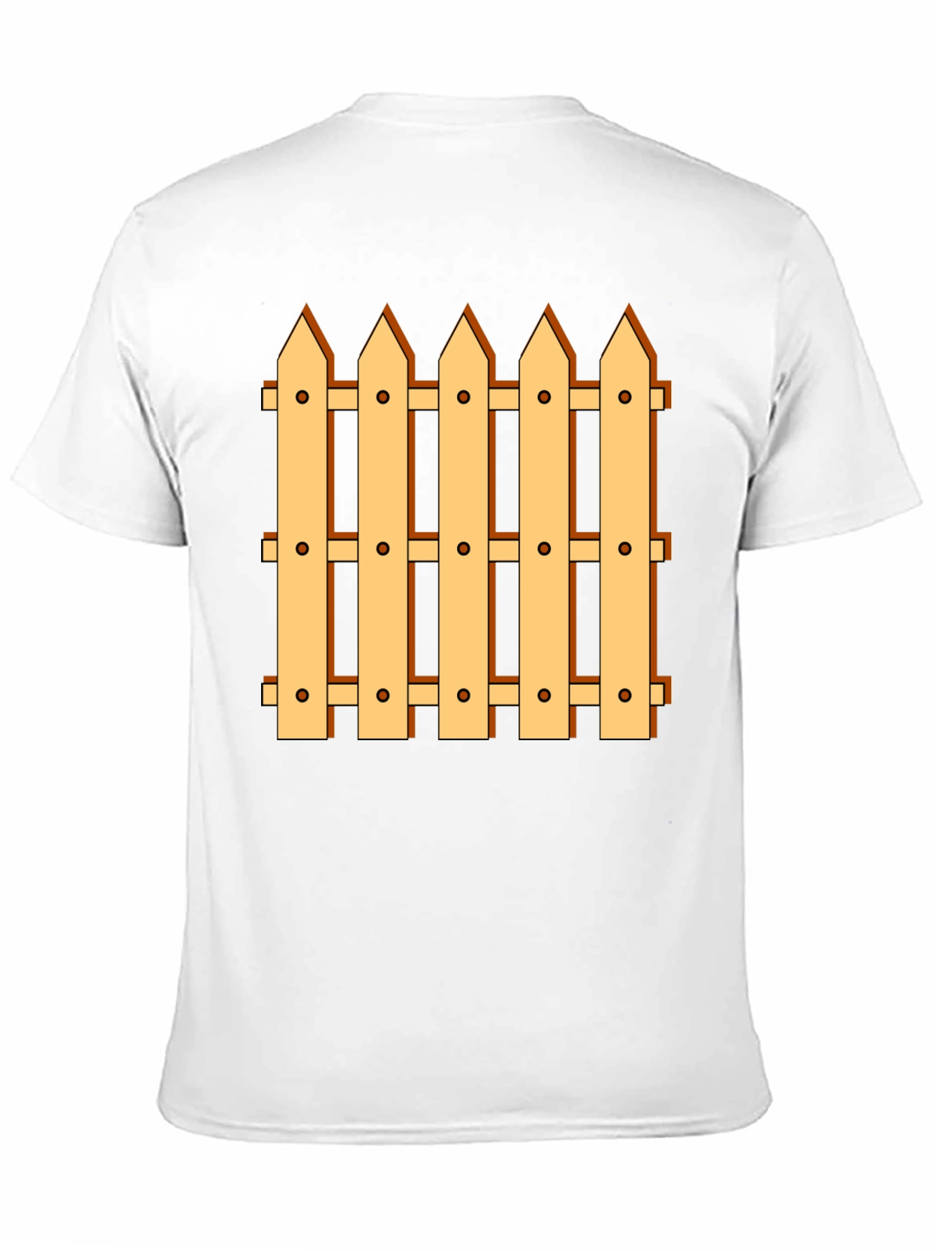 Funny Fence Graphic Tee - Novelty Black T-Shirt