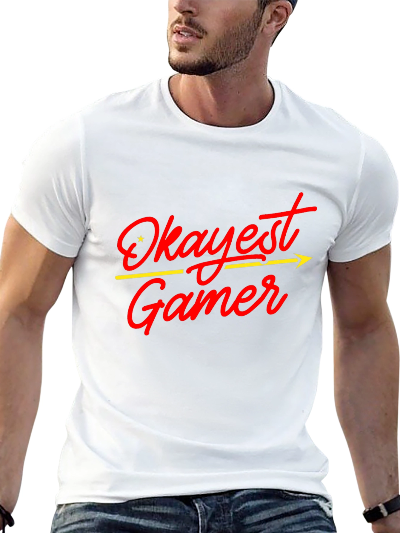 Okayest Gamer Black T-Shirt