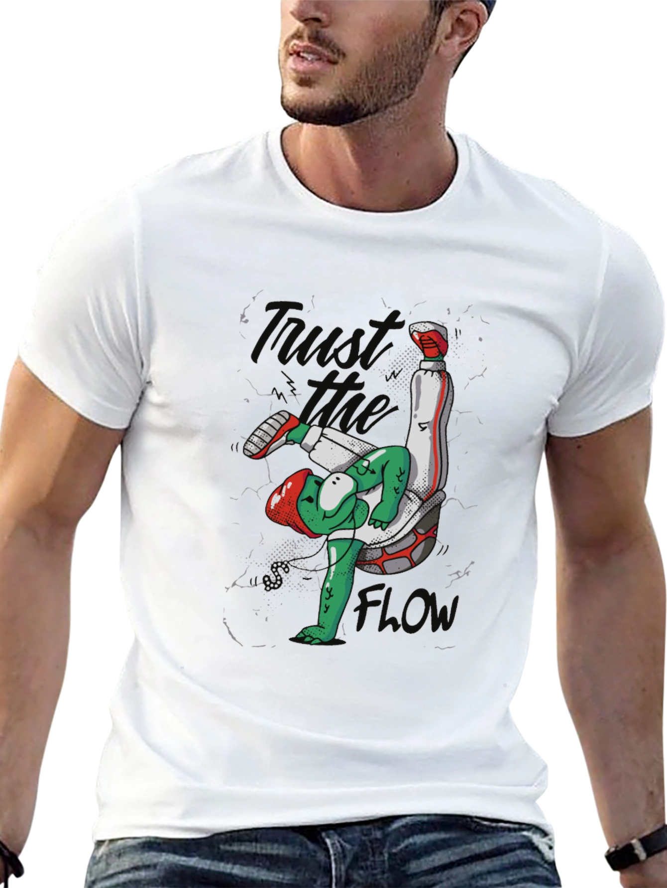 Unique Soccer Turtle Graphic T-Shirt