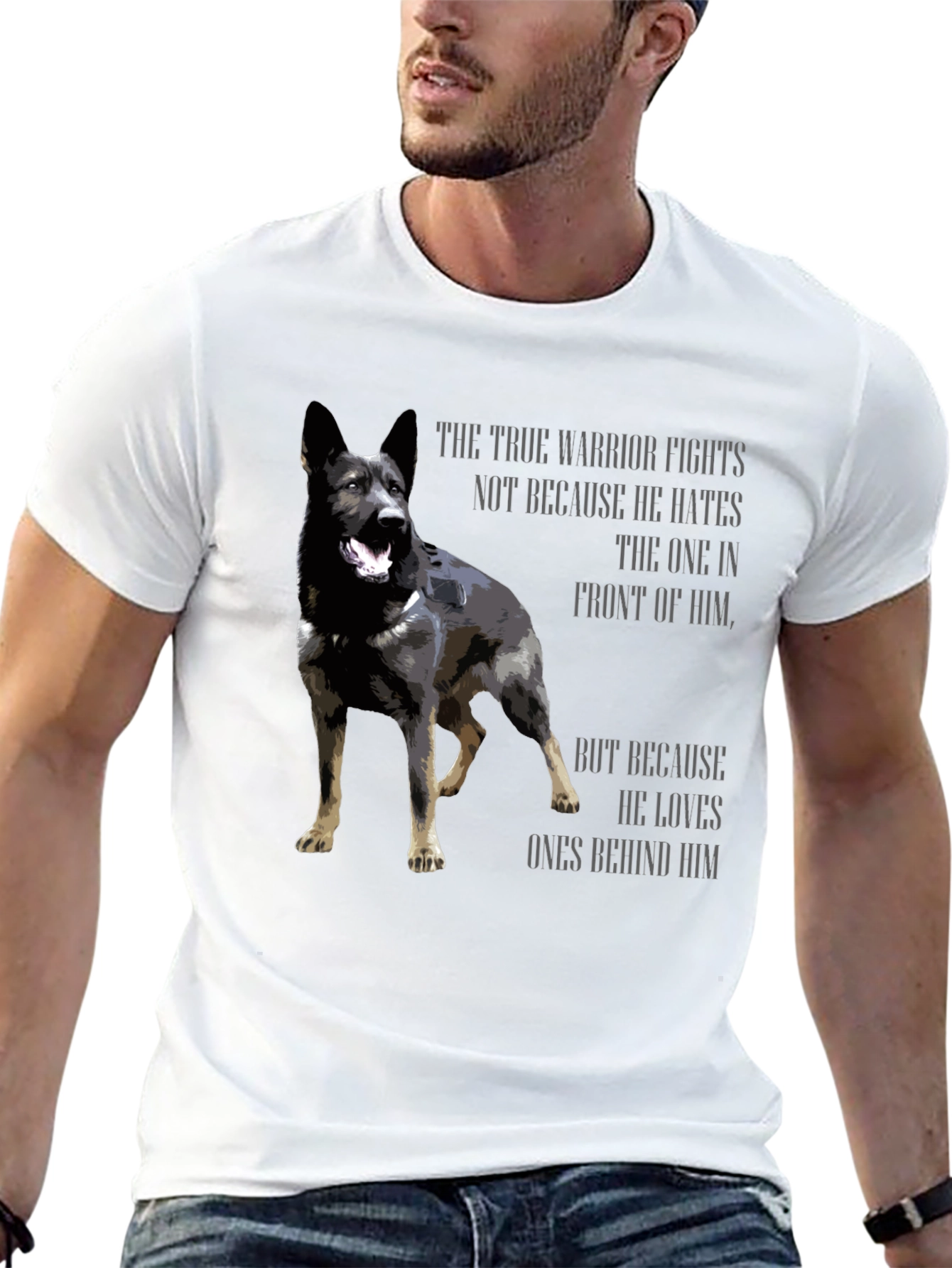 True Warrior Dog Graphic T-Shirt
