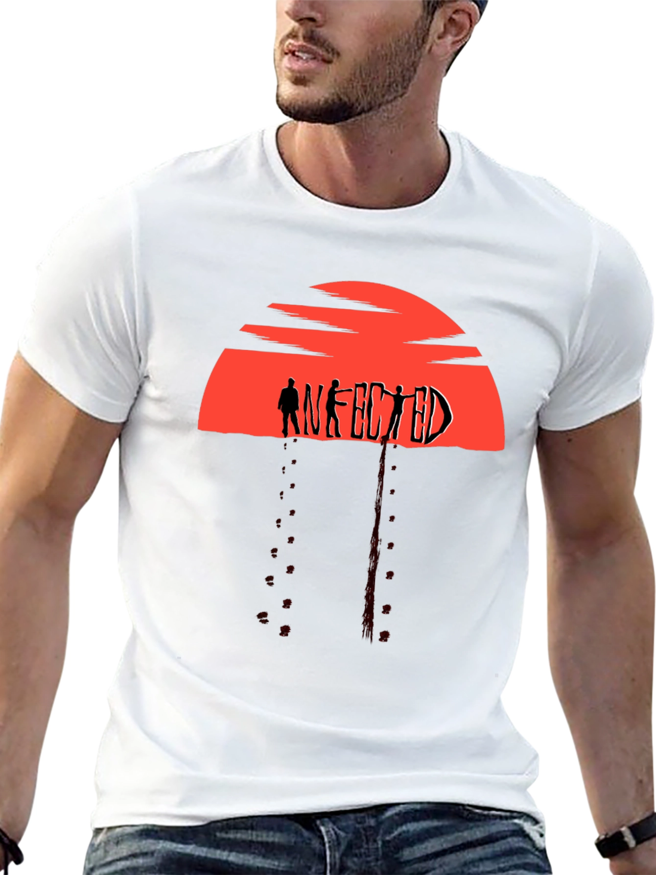 Infected Graphic Tee - Black Horror Shirt