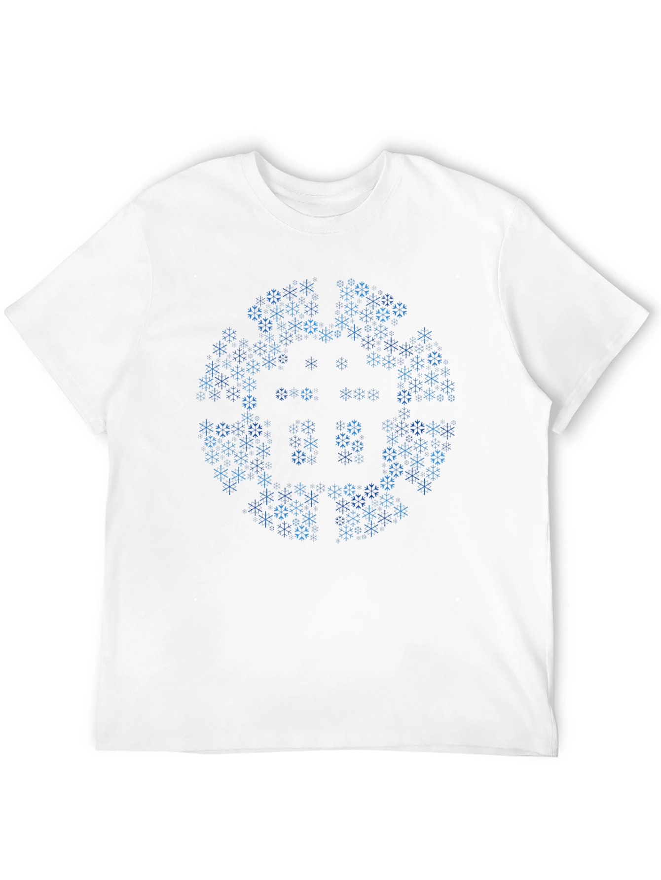 Geometric Snowflake Bitcoin Graphic Tee - Black