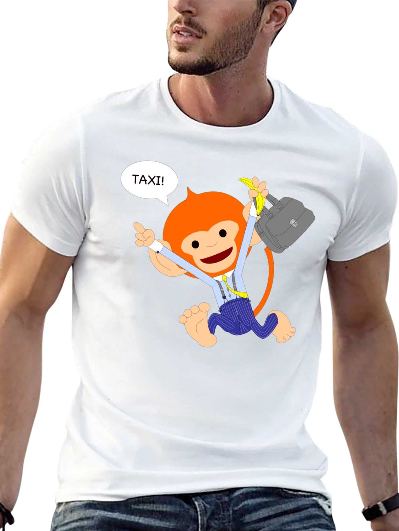 Funky Monkey Taxi T-Shirt - Novelty Tee