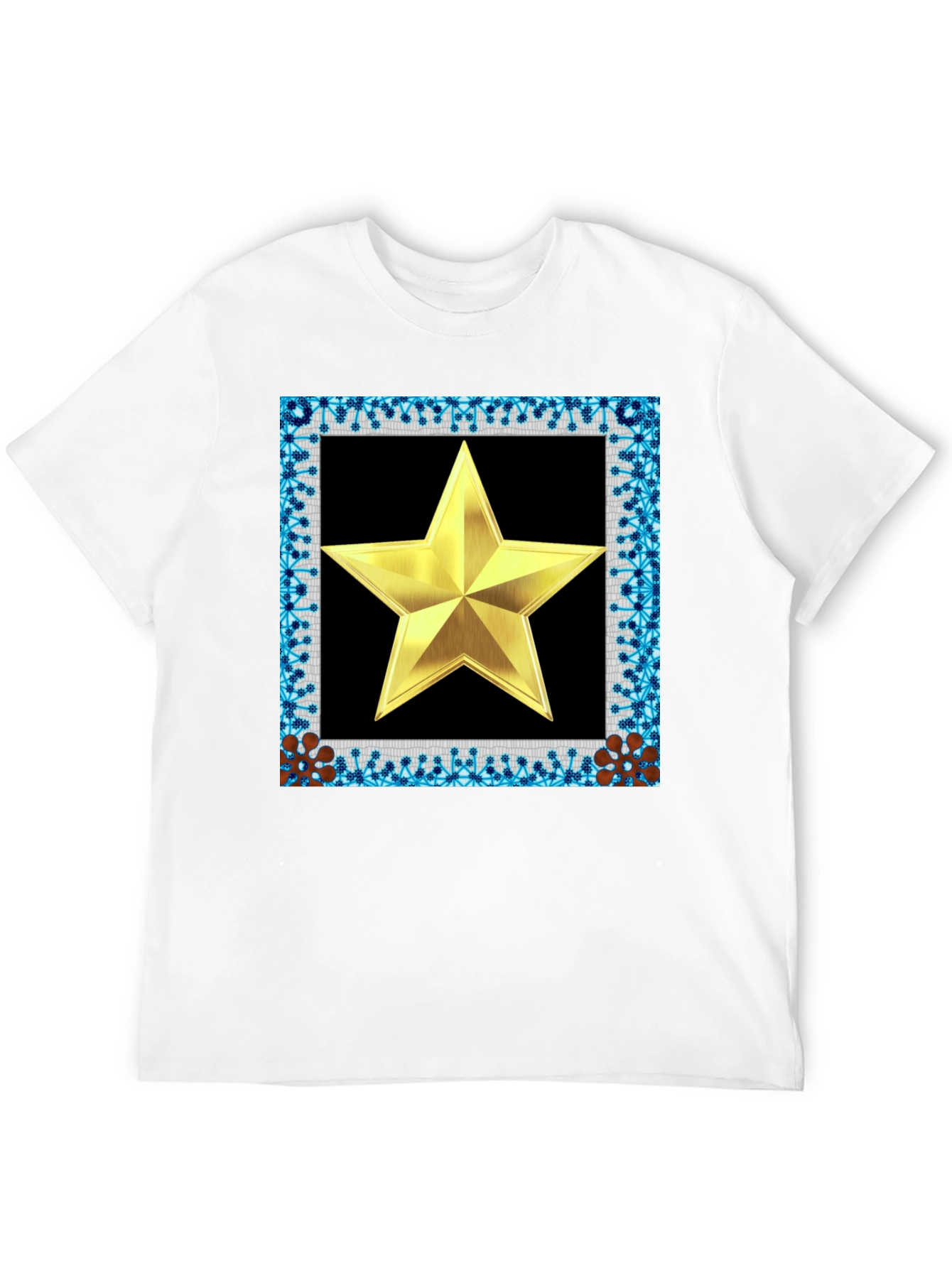 Golden Star Framed Black T-Shirt