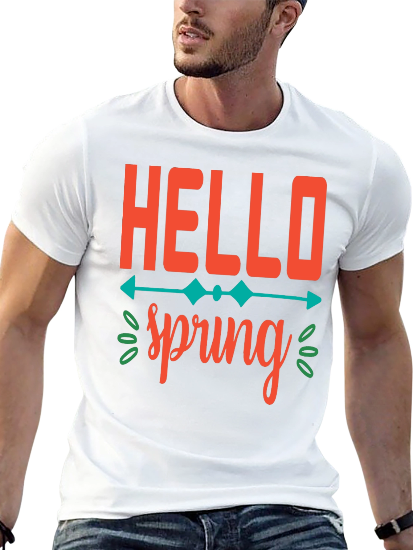 Hello Spring Graphic Tee - Unisex Black T-Shirt