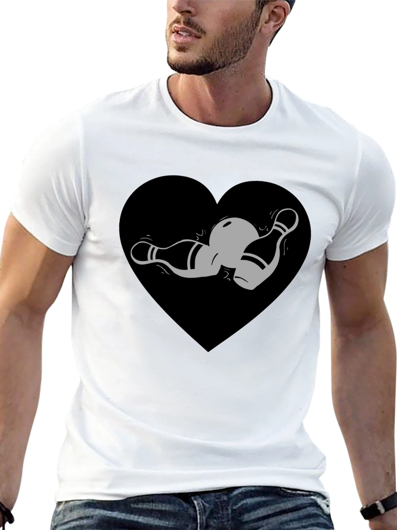 Bowling Heart T-Shirt - Strike Up Your Style!