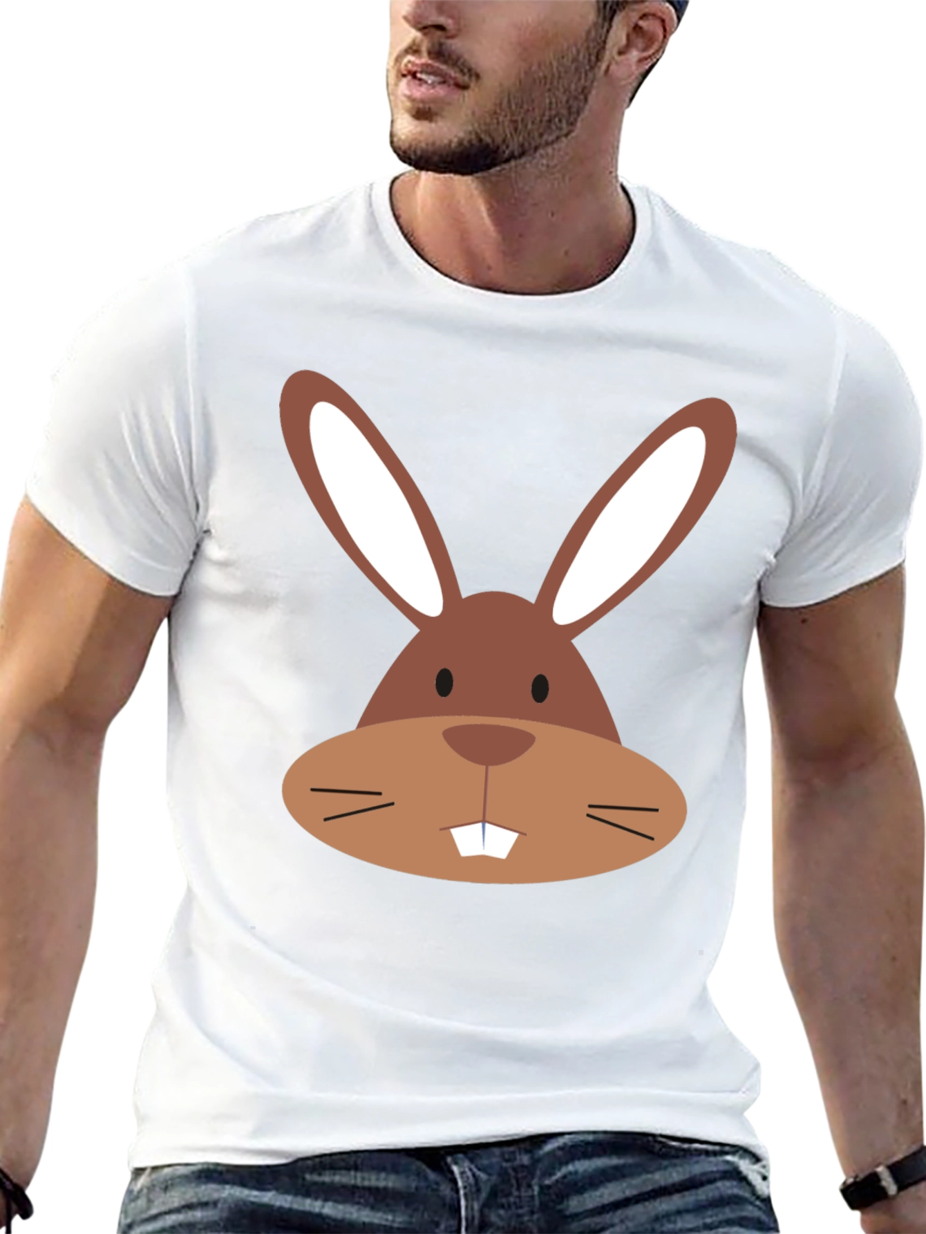 Bunny Face Graphic Tee - Easter Fun!