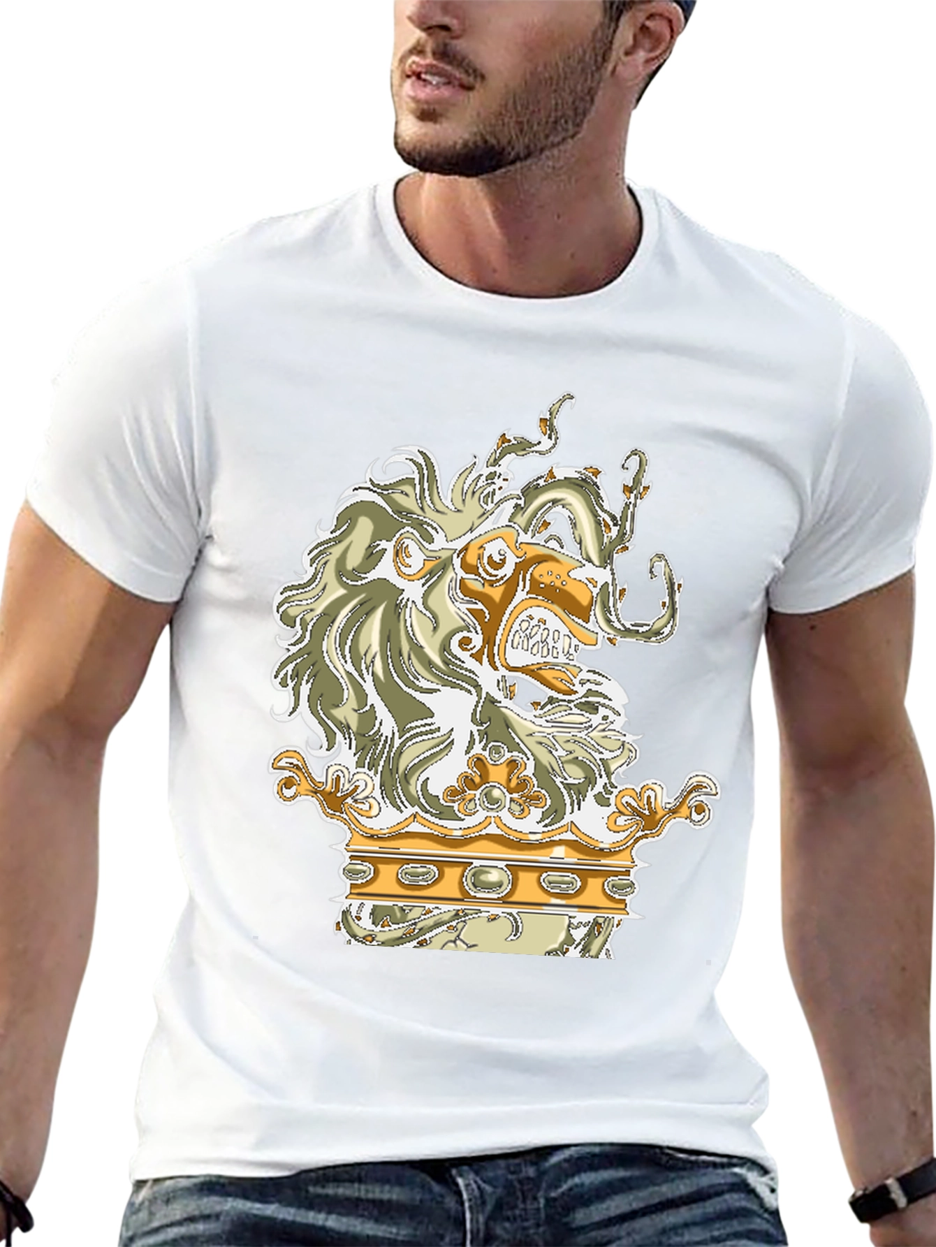 Lion Crown Graphic Black T-Shirt