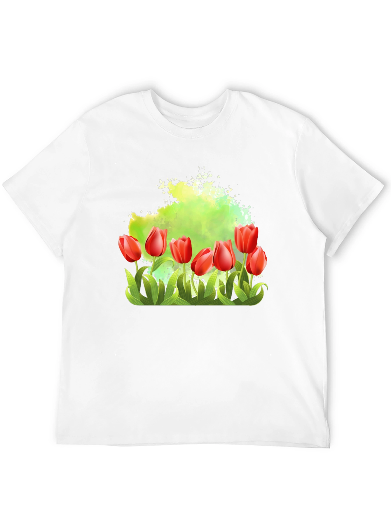 Tulip Garden Graphic Tee - Mens Black T-Shirt