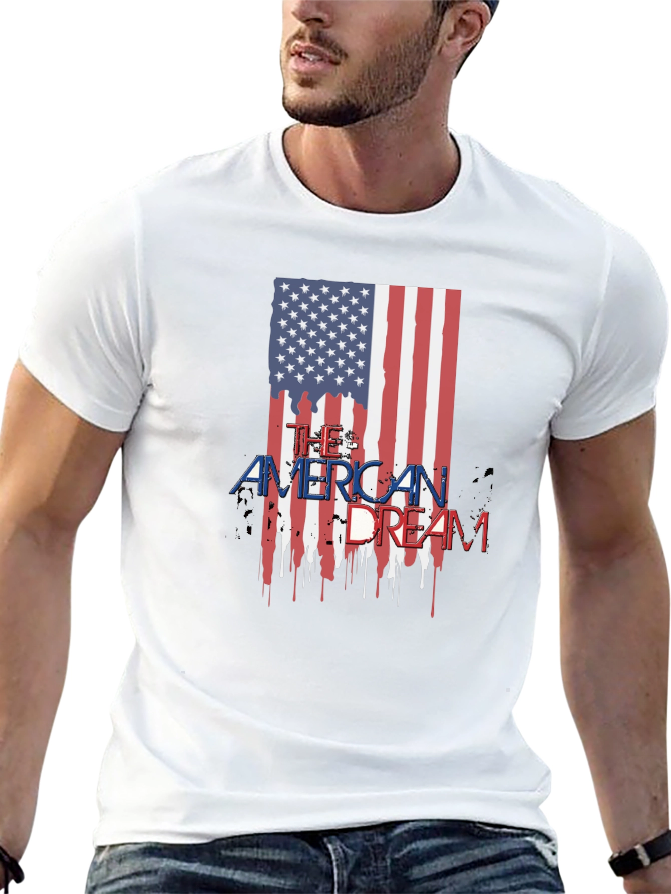 American Dream USA Flag Graphic T-Shirt