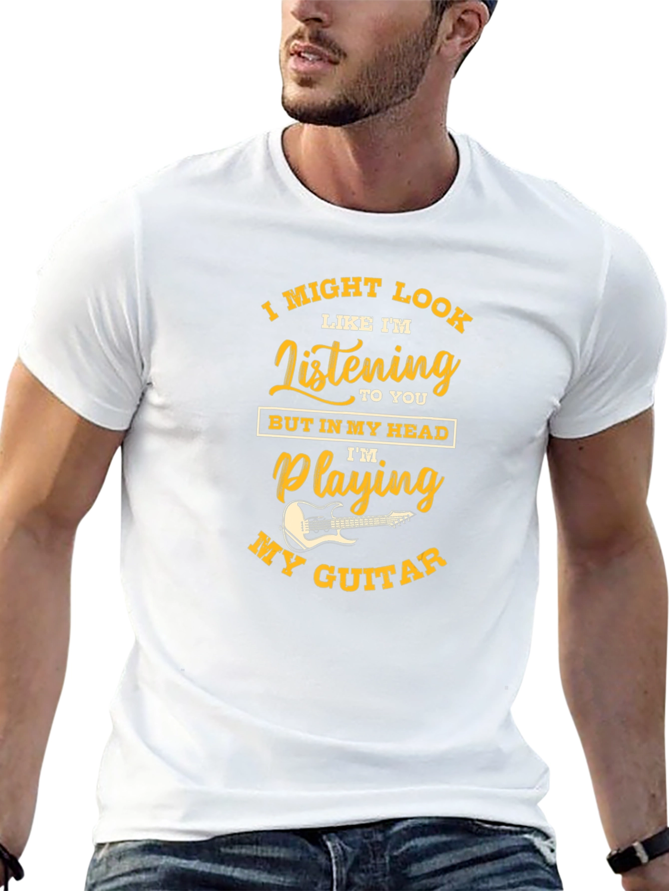Guitar Lover Novelty Graphic T-Shirt