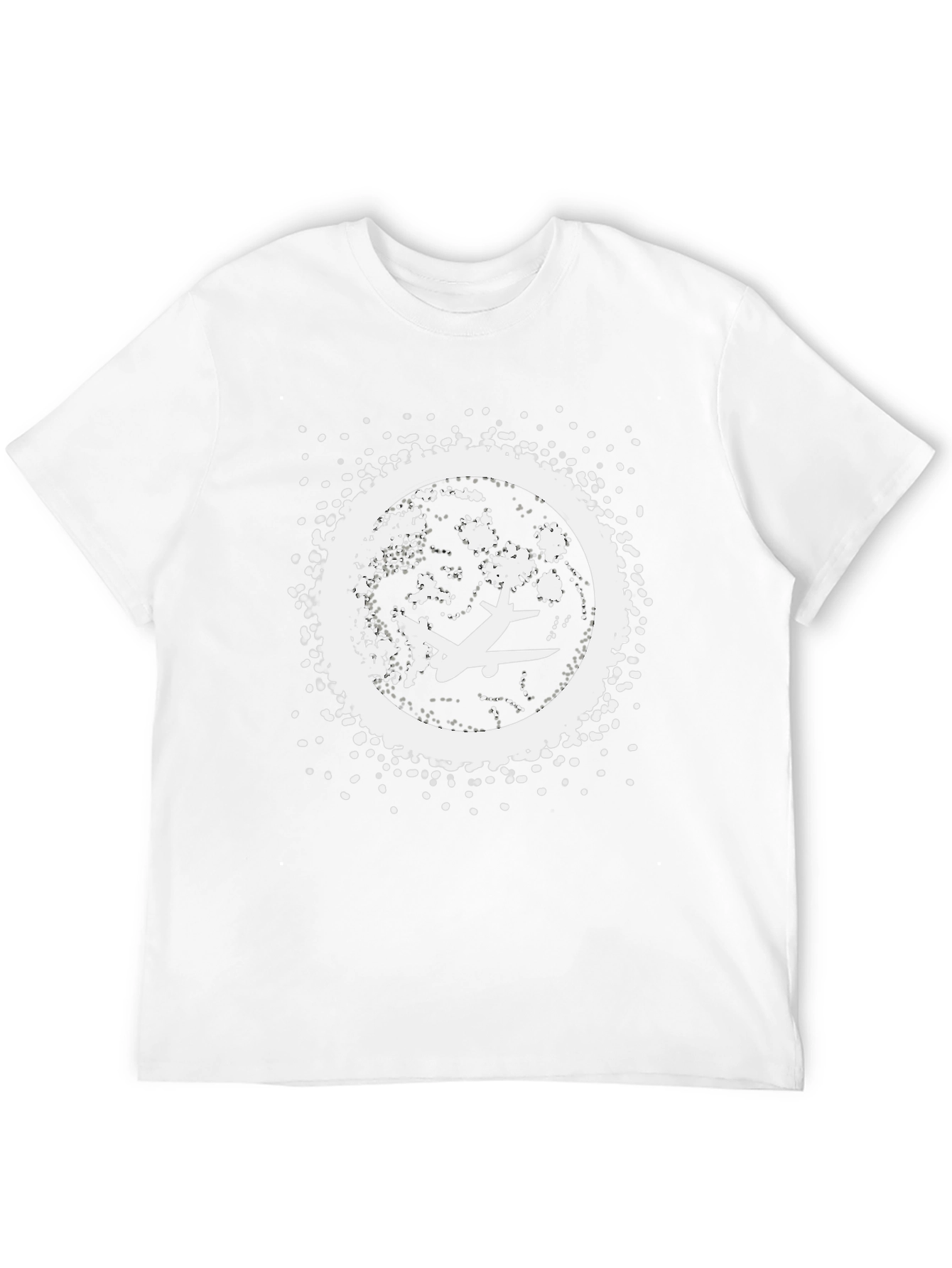 Airplane Moon Graphic T-Shirt - Classic Black Cotton Tee