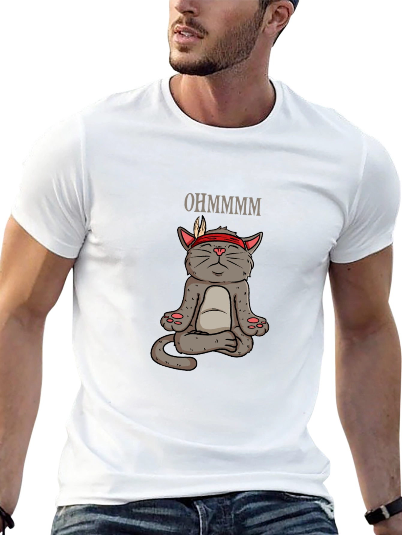 Zen Cat T-Shirt - Ohmmmmm Meditation Tee