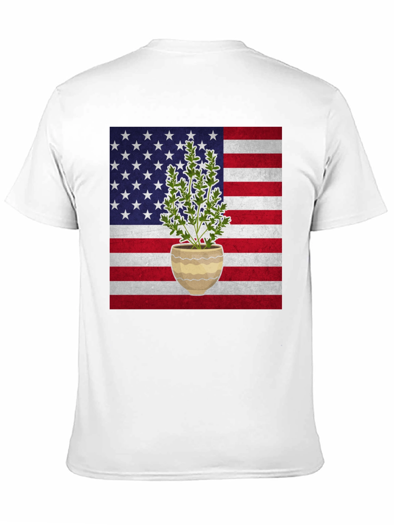 American Flag Plant T-Shirt - Patriotic Design