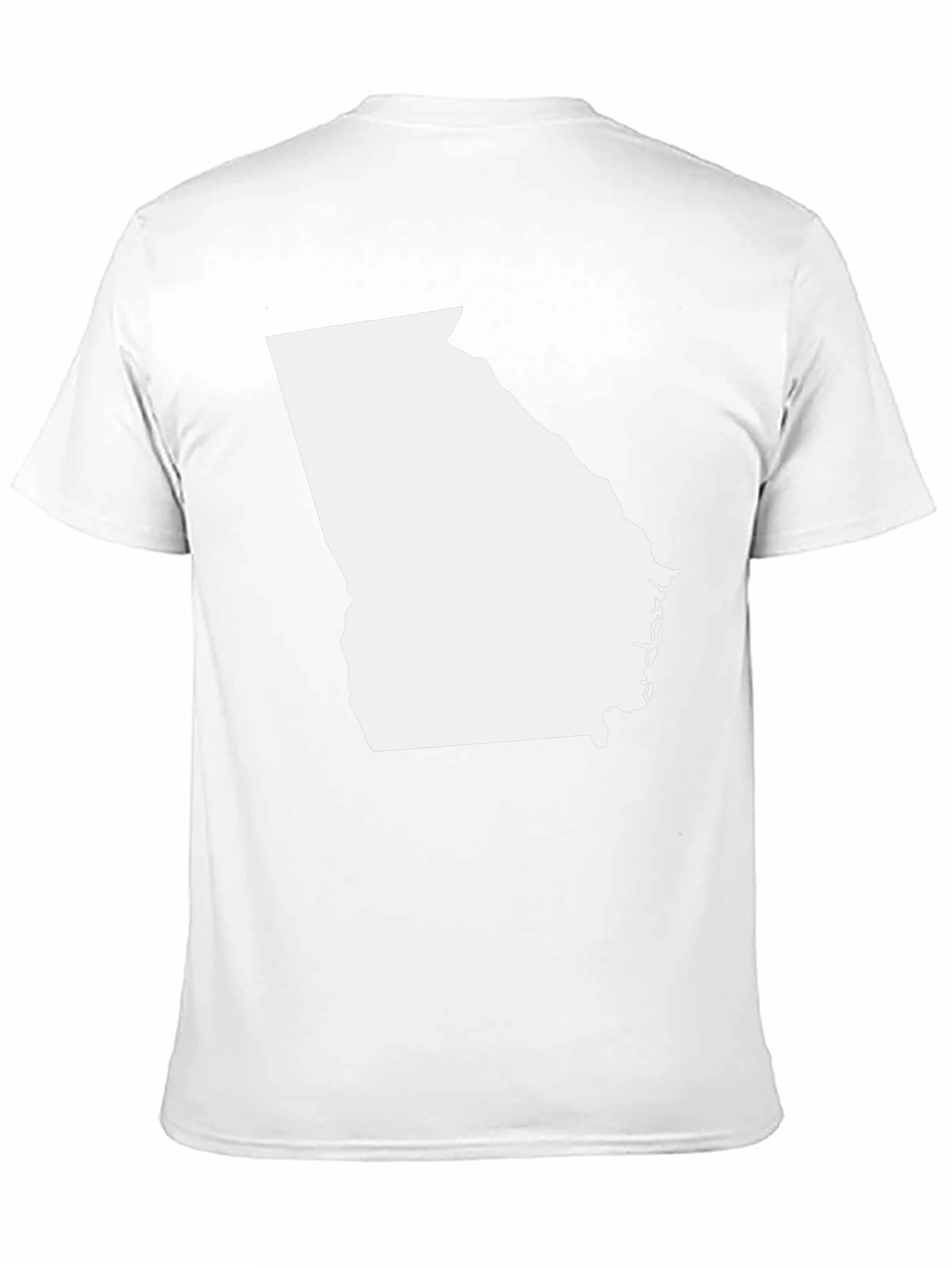 Georgia State Outline Graphic Tee - Black T-Shirt