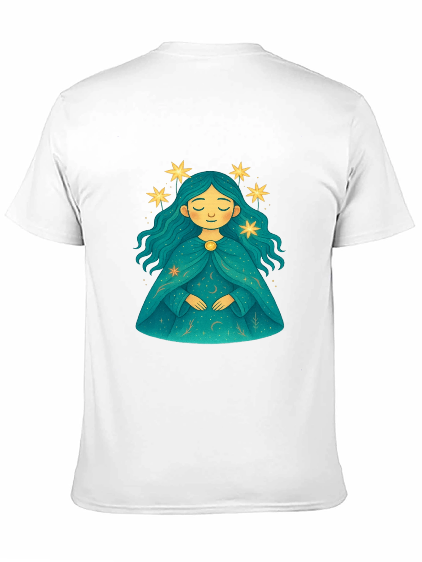 Celestial Star Maiden Black T-Shirt