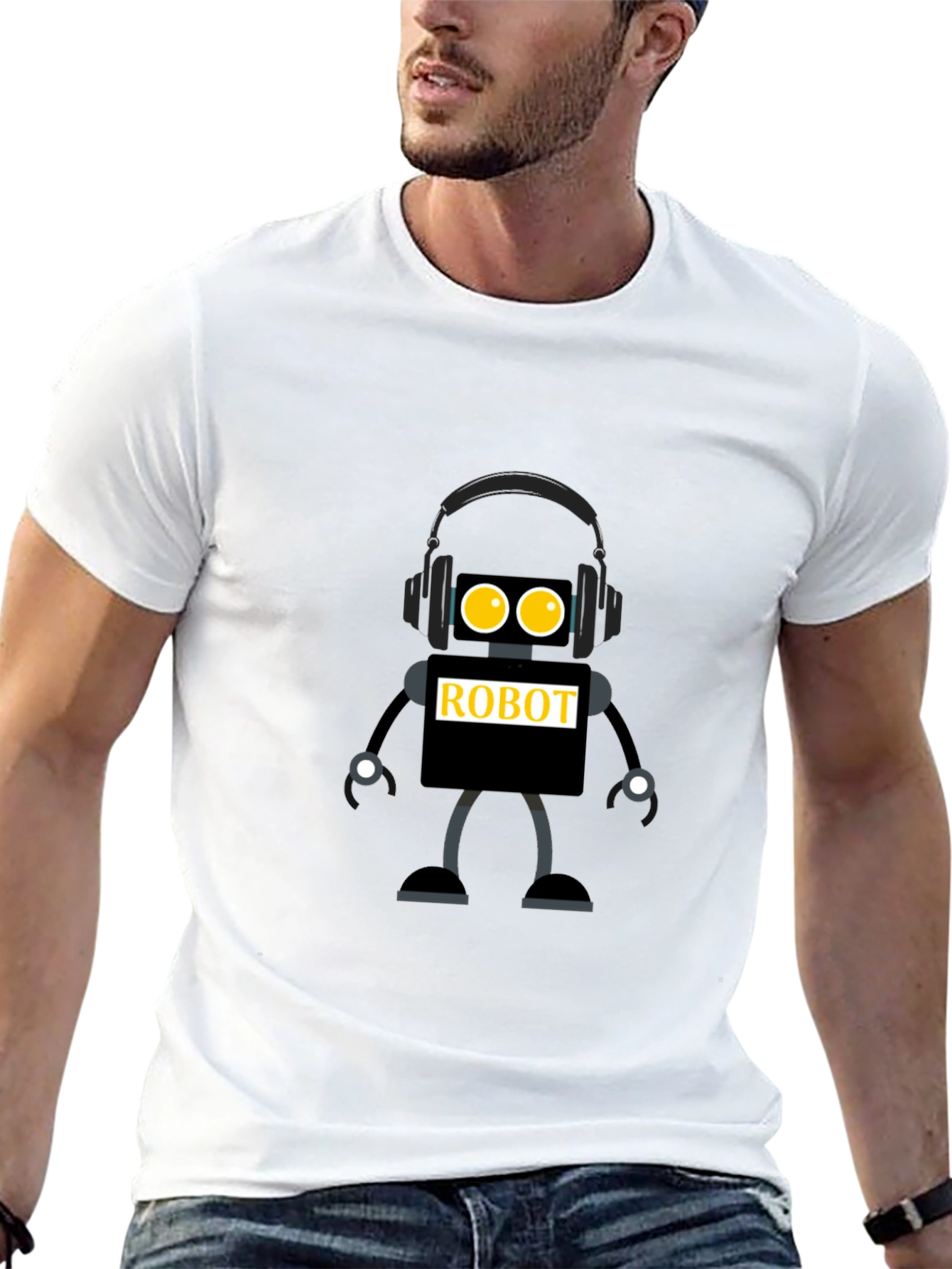 Robot Graphic T-Shirt - Cool Techie Design