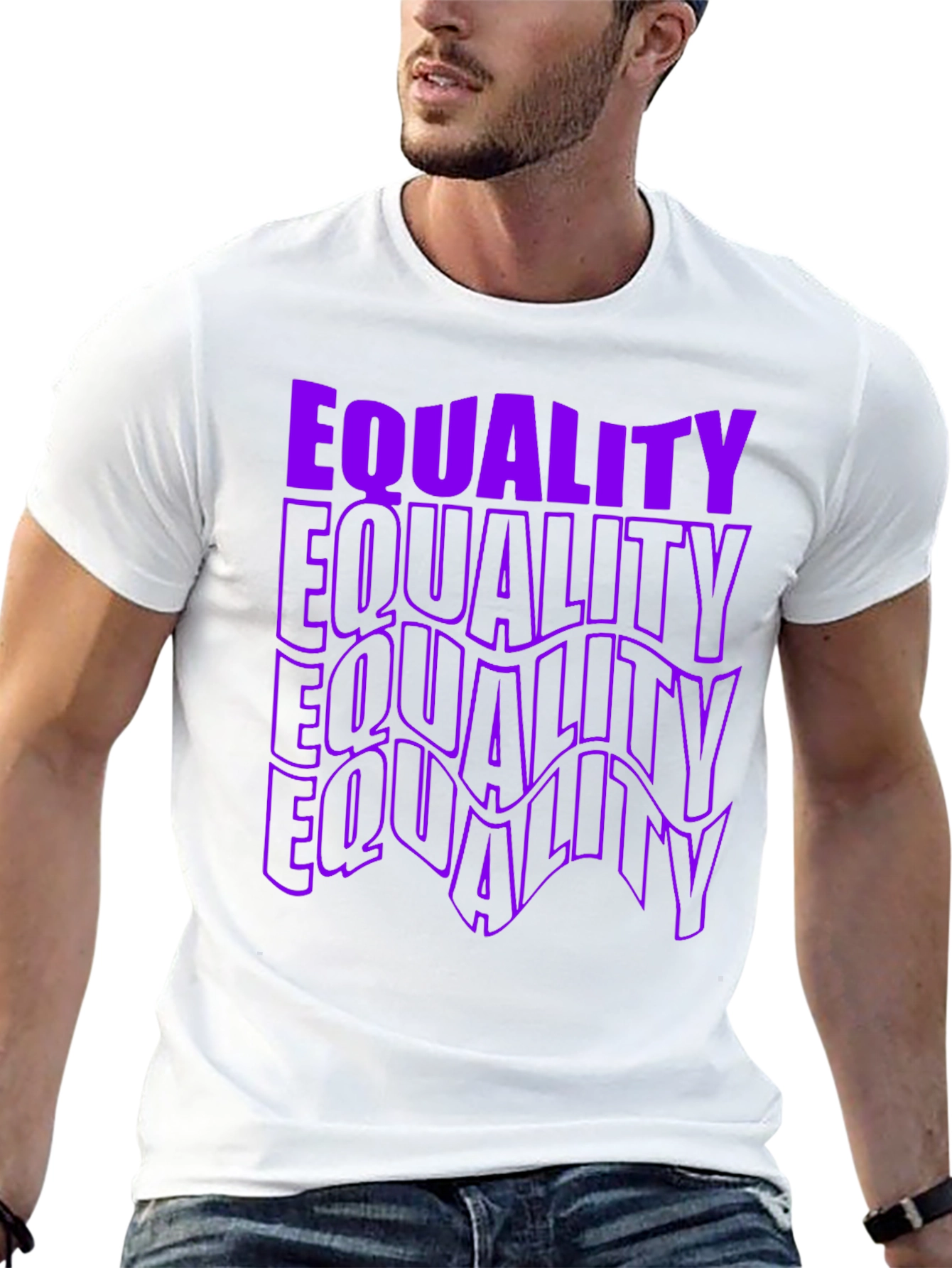 Equality Graphic T-Shirt - Bold Purple Print
