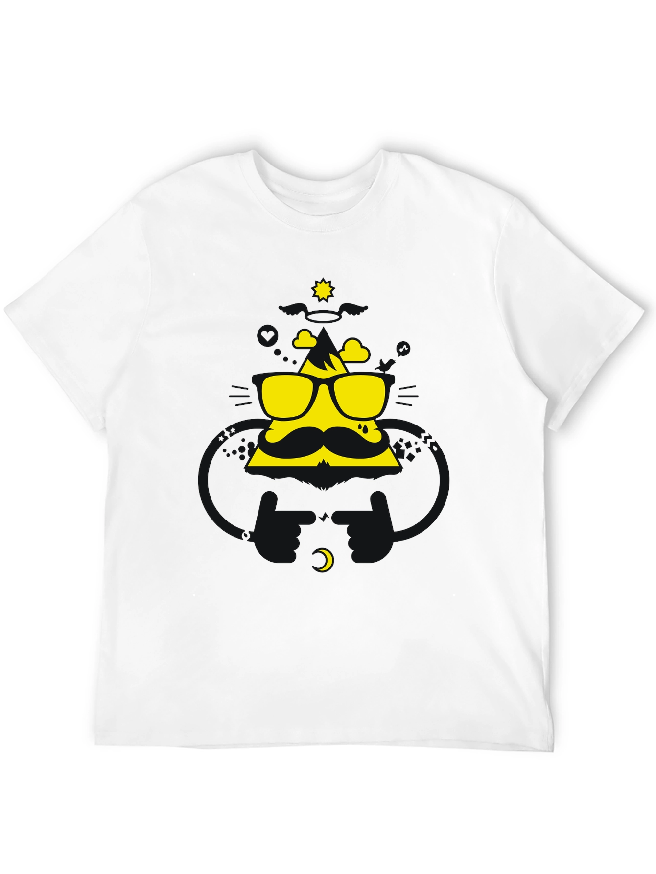 Cool Dude Graphic Tee - Black Cotton Blend Shirt