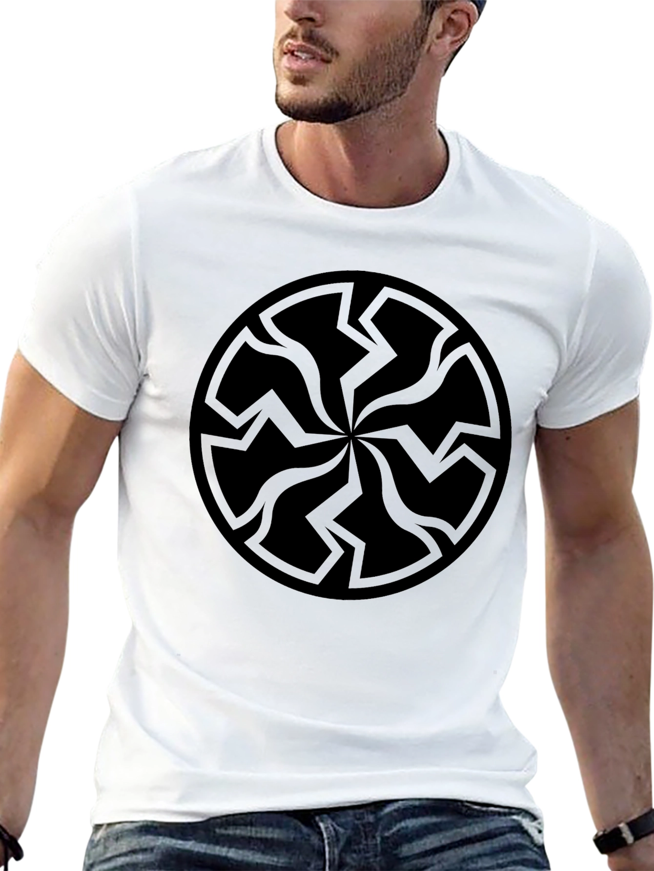 Black Sun Symbol Graphic Tee - Dark Aesthetic Shirt