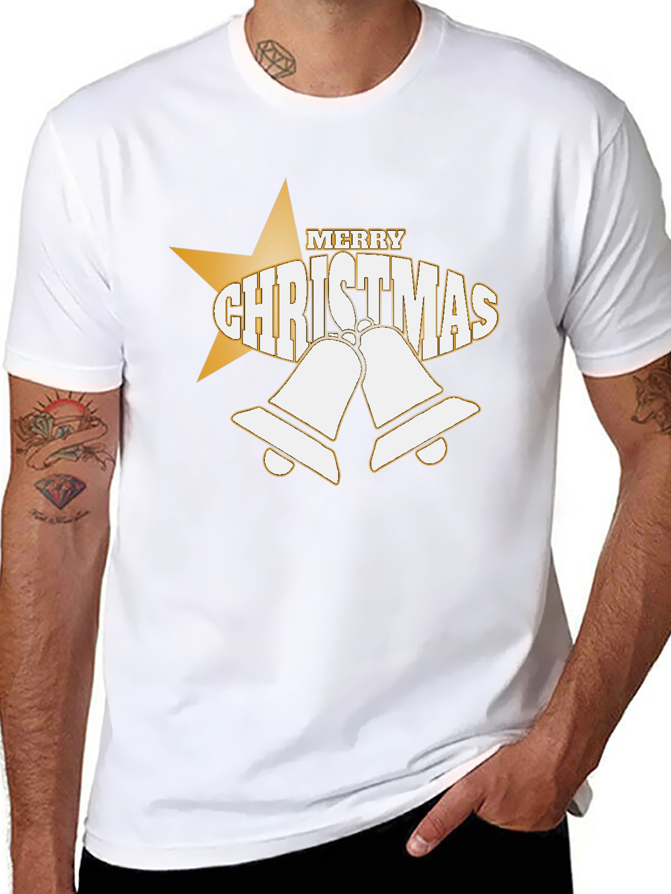 Festive Merry Christmas Graphic T-Shirt